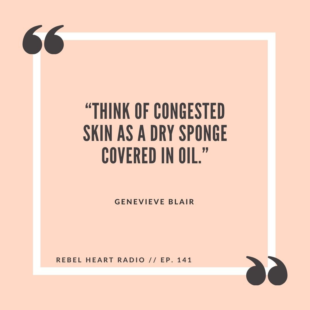 We love this quote from episode 141: Non-Toxic Skincare for Hormonal Acne. Our resident Skin Whisperer, Genny B, talks about how to address your skin&rsquo;s needs based on the connection between the known root causes of hormonal acne and the toll ea