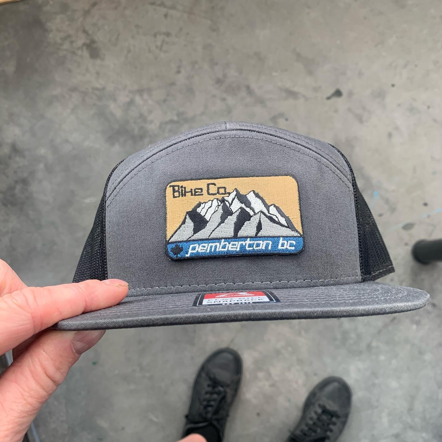 Designed and pressed this badge onto hats for @thebikeco  @whistlerbikeco