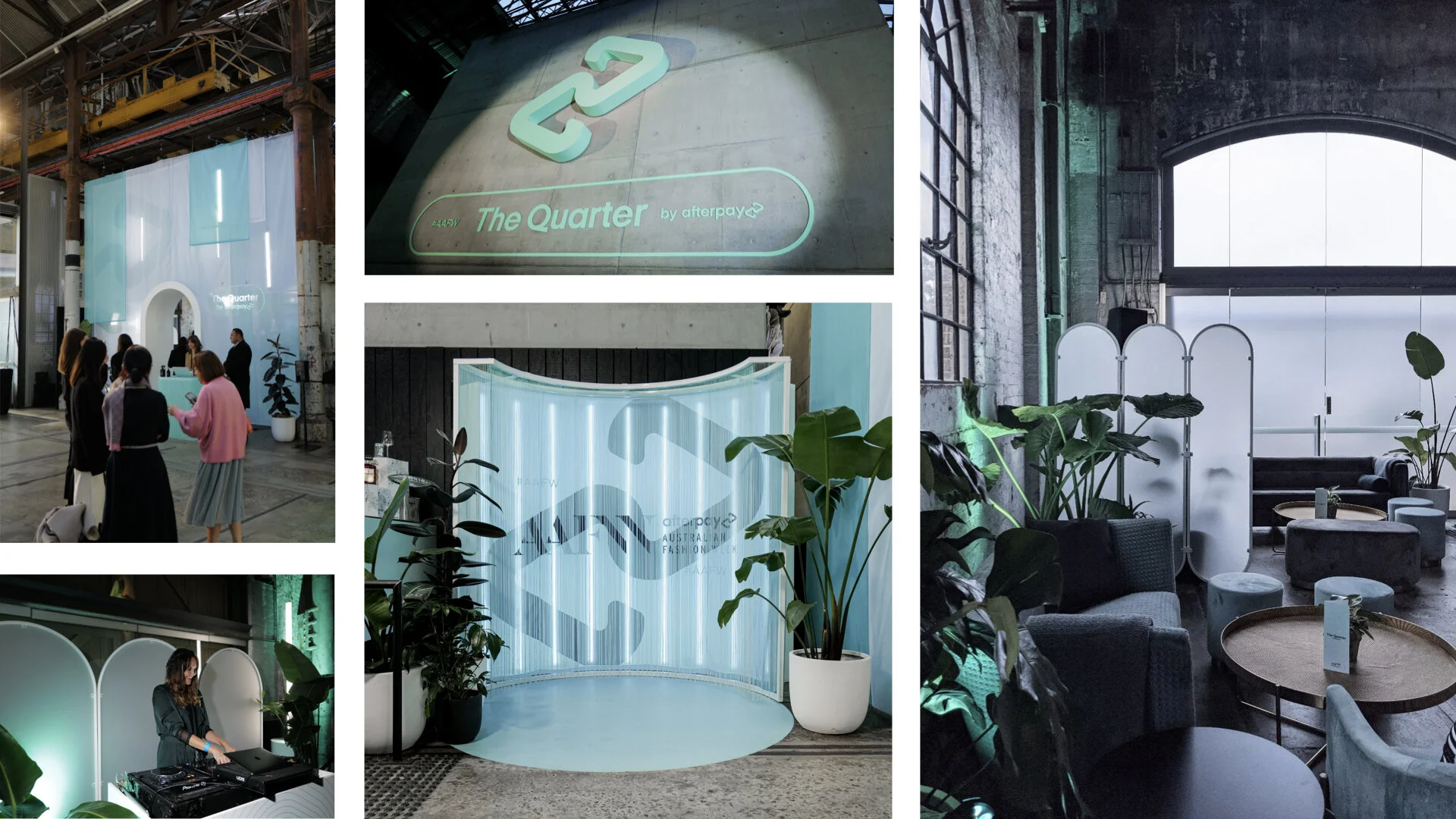 Amplify also conceived and produced AAFW’s VIP lounge, The Quarter by Afterpay, the brand’s corporate box and closing show afterparty for 300+ guests.