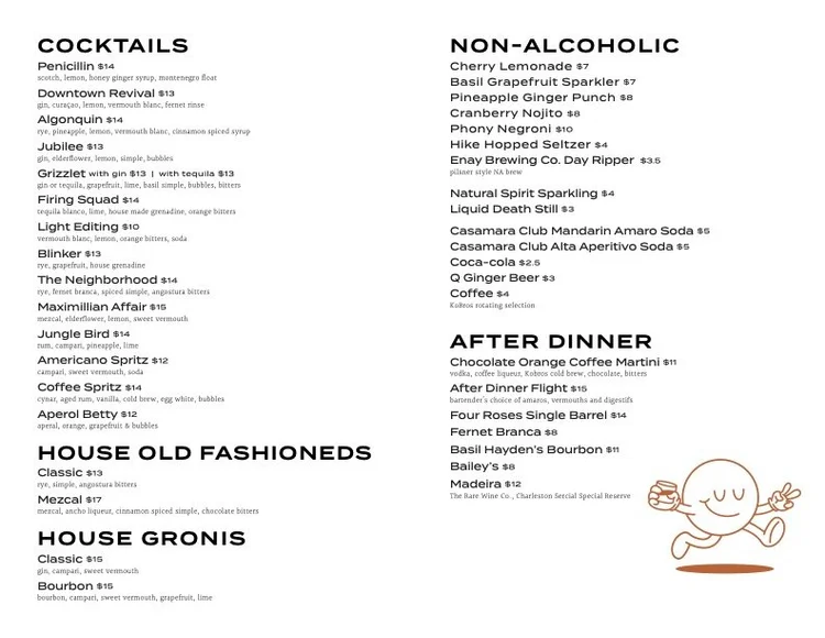 Dinner Menu — CODEX