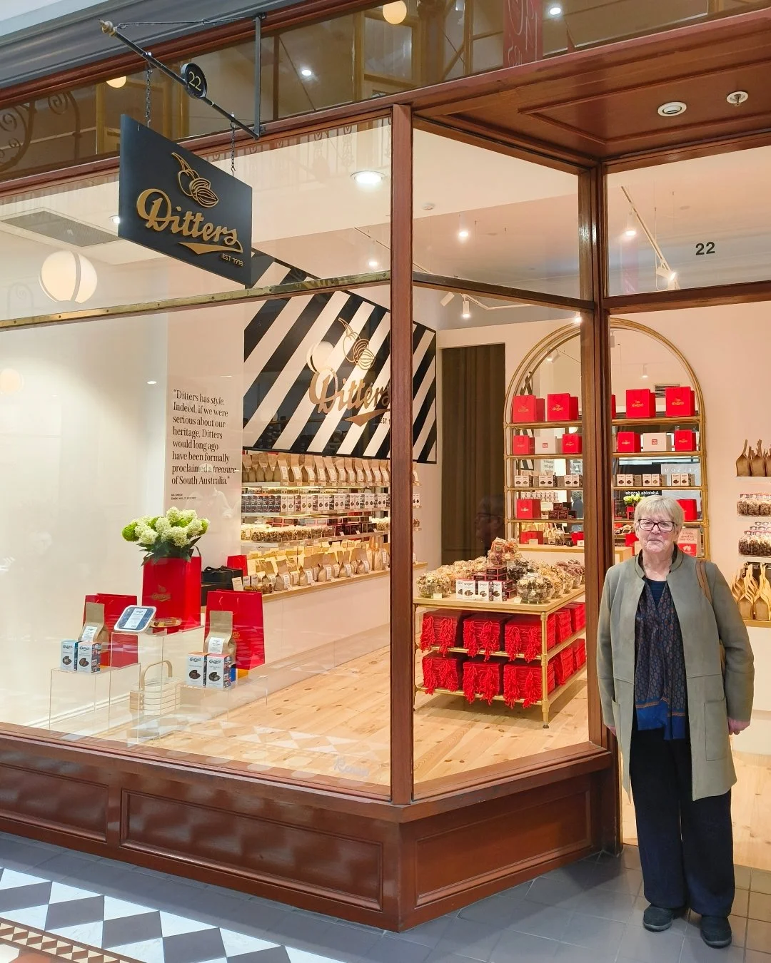Meet Maria! She worked at Ditters over 40 years ago and was a much valued team member. For 13 years, Maria worked as a shop assistant in the King William Street, Gawler Place and Adelaide Arcade shops, eventually becoming the store manager for King W
