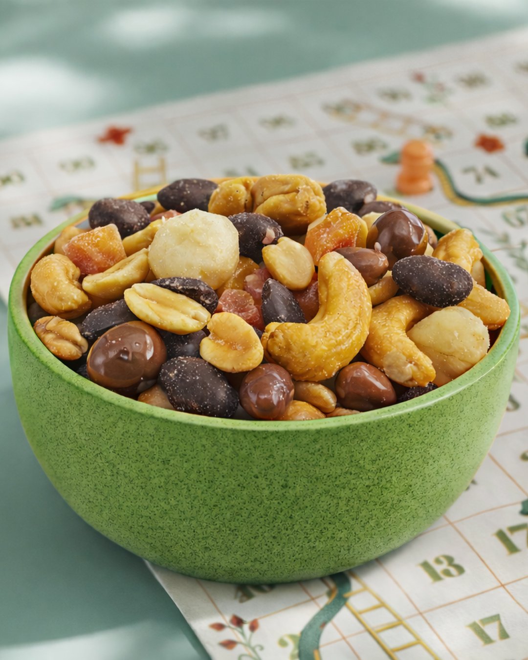 Games Night 🎲✨

School holidays call for simple joys &mdash; games on the table, laughter all around, and something delicious to share.

Our Games Night Mix is a delightful blend of nuts, dried fruit and a touch of chocolate. Perfect for little hand