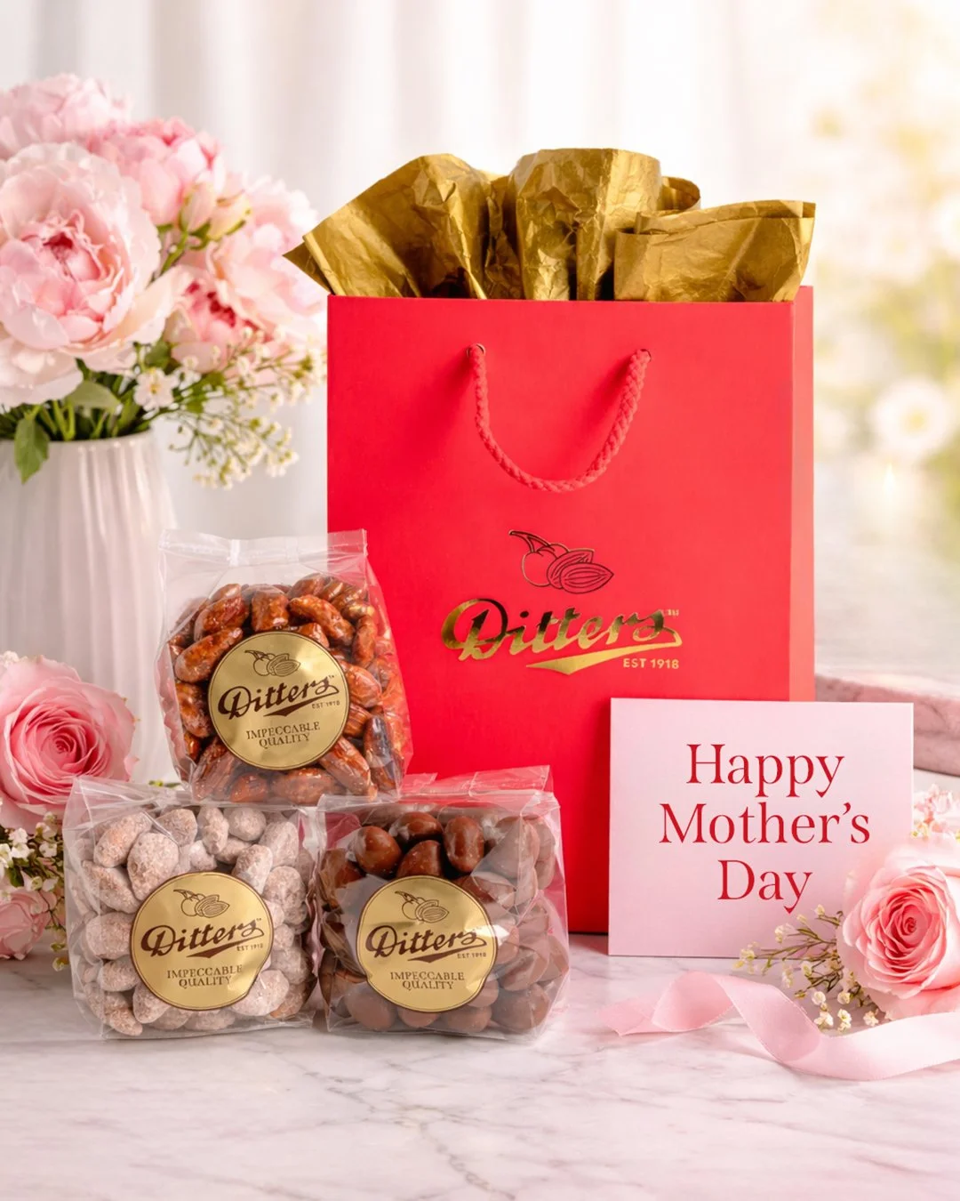 For Mum, With Love 🌸

A thoughtful gift for Mum, our Almond Selection brings together the finest candied and chocolate-coated almonds, each crafted with the impeccable quality Ditters is known for.

It&rsquo;s a simple, elegant way to show your appr