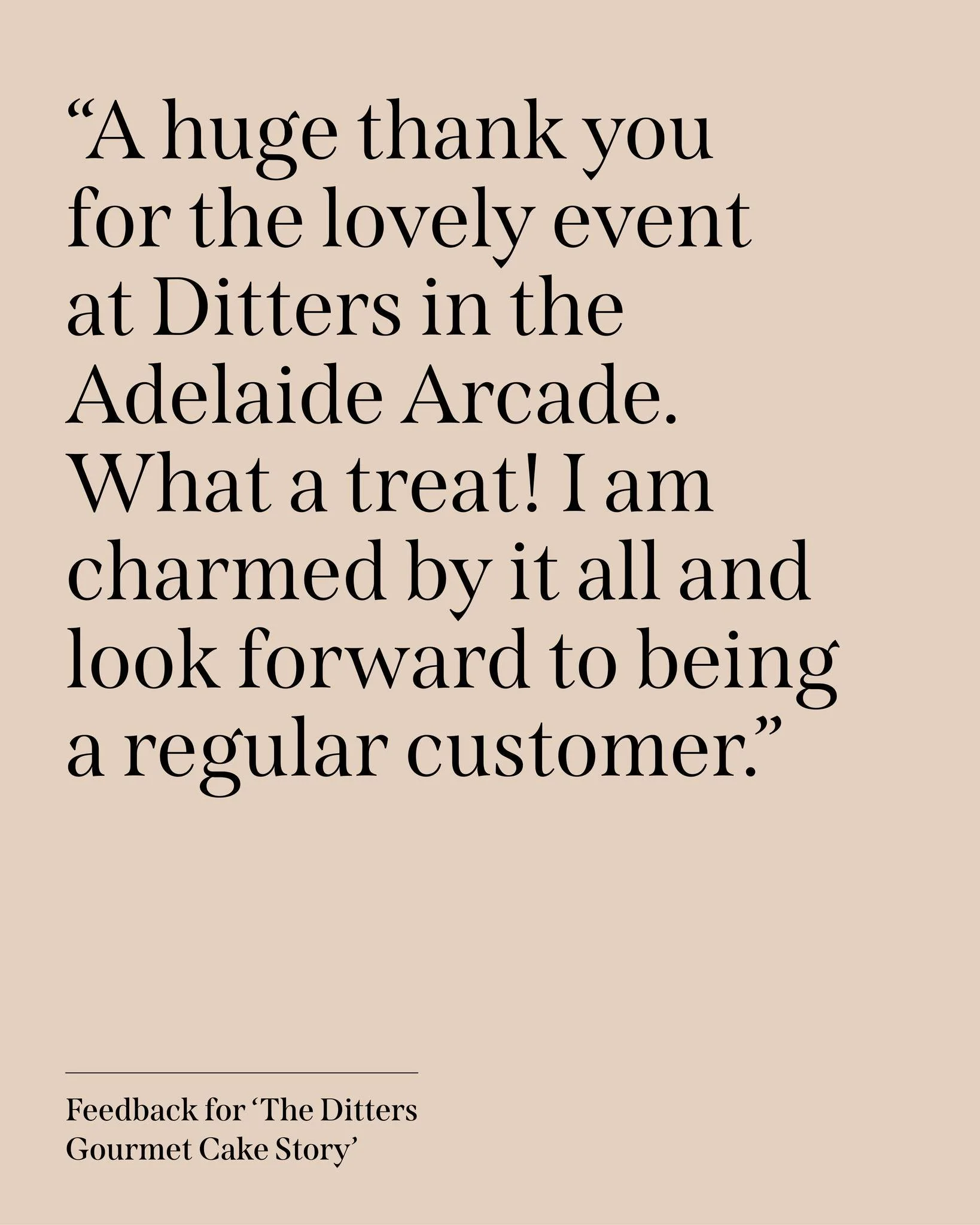 We&rsquo;ve been so grateful for the kind feedback from those who have visited.

If you&rsquo;ve been thinking about coming along to our SA History Festival event, we&rsquo;d love to welcome you.

🎟️ Book your place
ditters.com.au/events