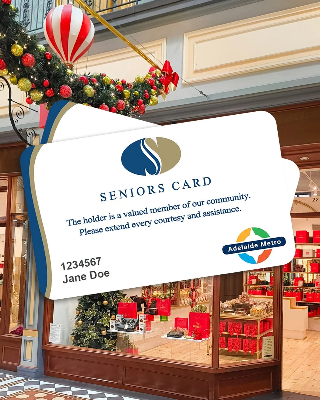 A little something for South Australian seniors.

If you hold an SA Seniors Card, simply show it when you visit Ditters and enjoy 5% off your in-store purchase at Adelaide Arcade or Melrose Park.

Just our way of making a visit to Ditters that little