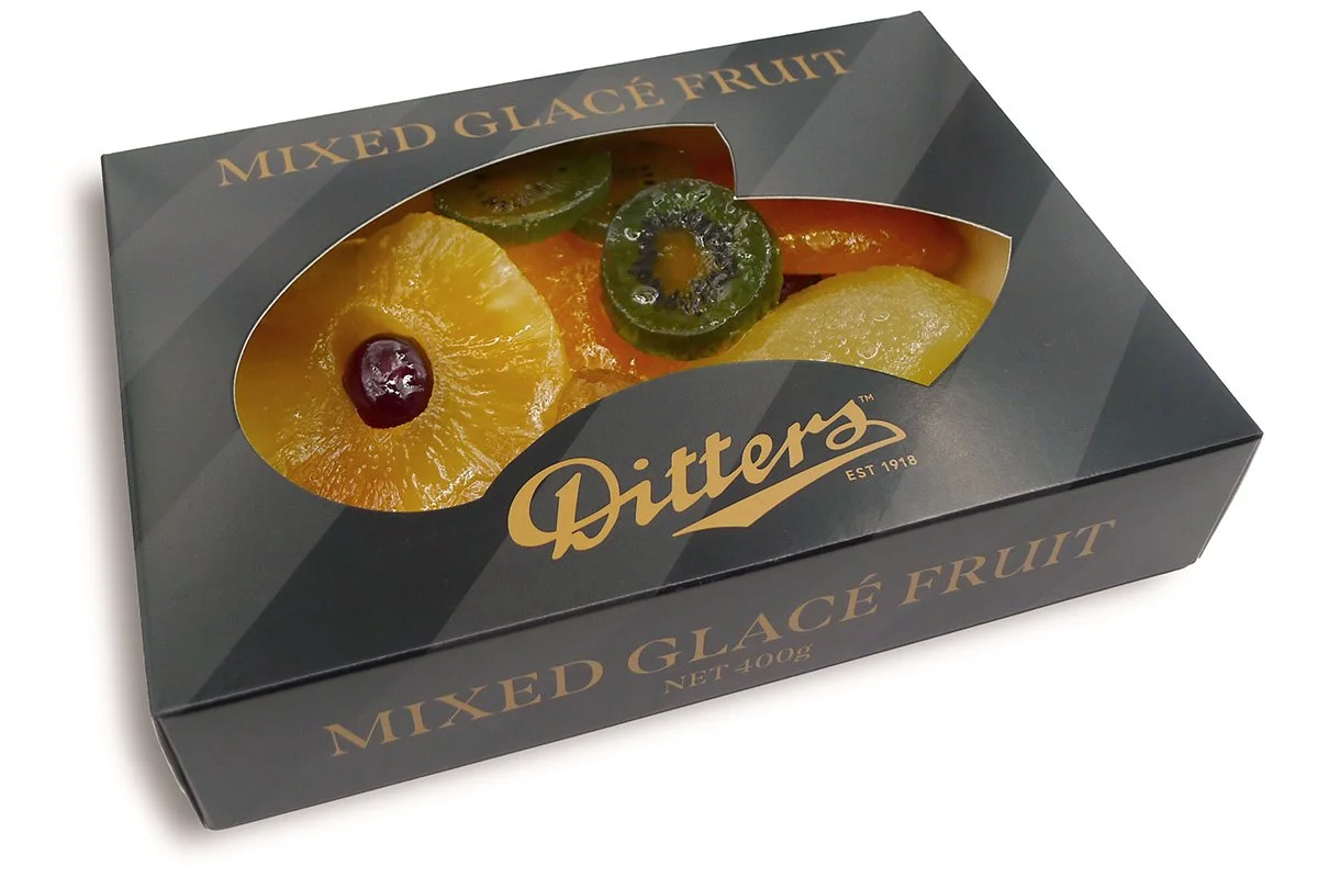 Ditters mixed glace fruit in a gift pack