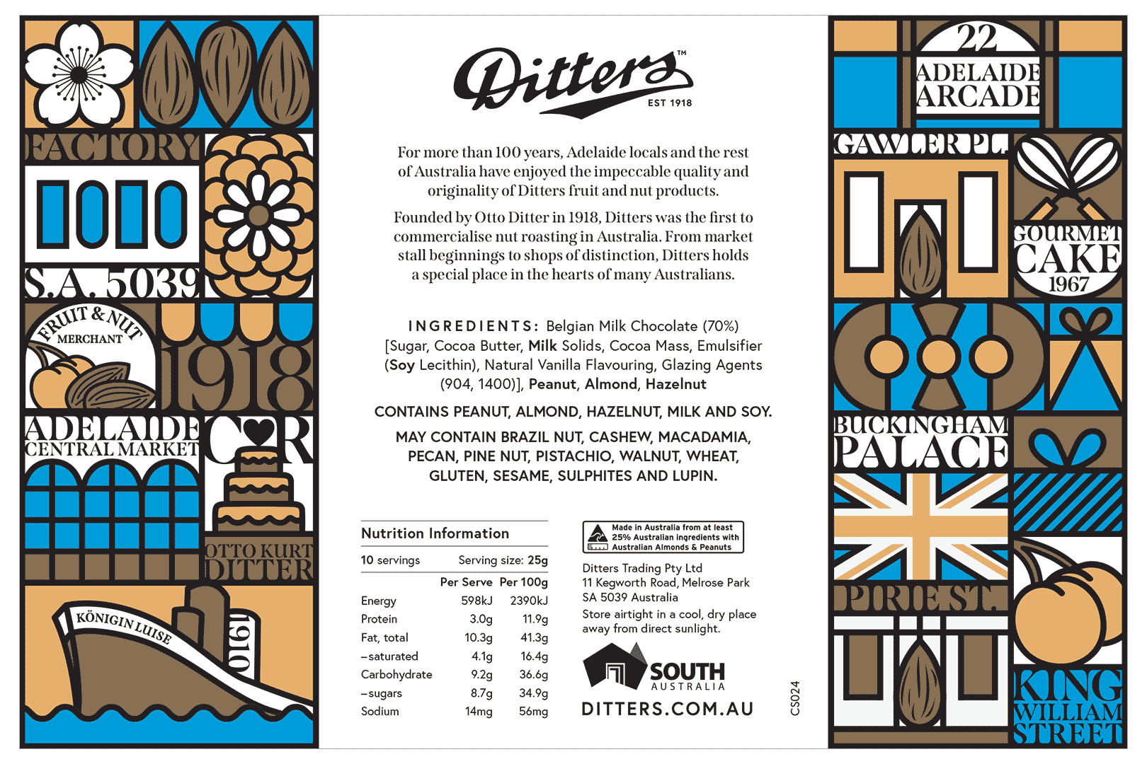 ditters gift box milk chocolate nut mix