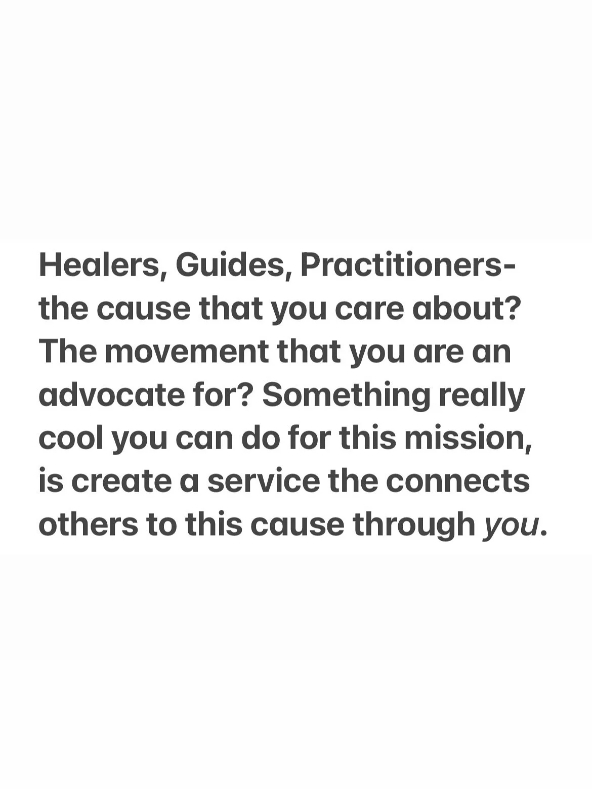 I watched someone do this recently and it was *cool* 

While everyone else is out there talking about the thing, posting about the thing, convincing and influencing about the thing- they are literally building their offers around that thing. A portio