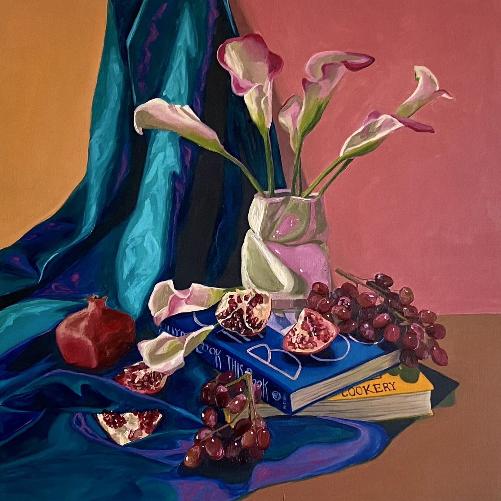 Calle Lillies, Pomegranates, and Grapes .JPG