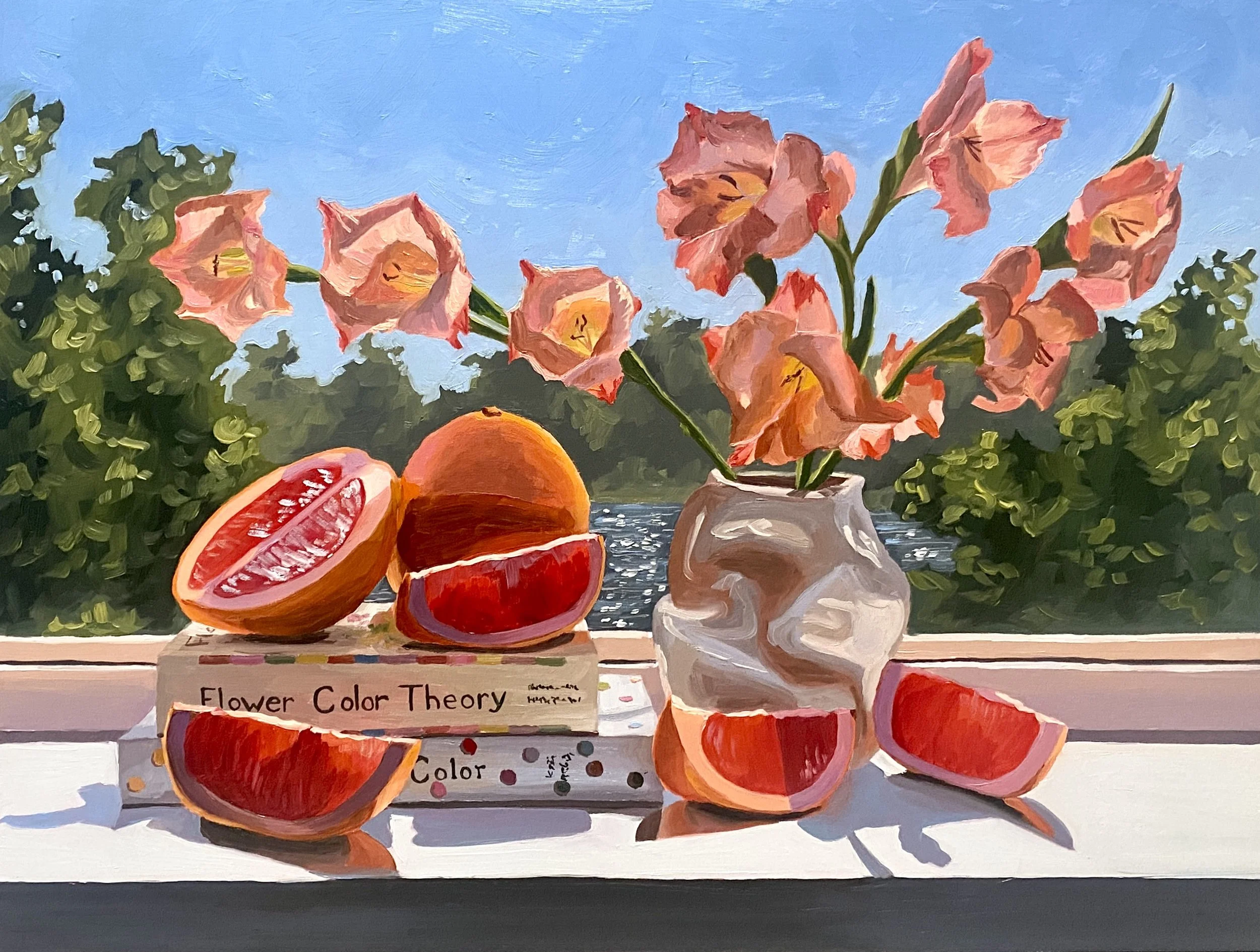 Gladiolous and Grapefruit.JPG