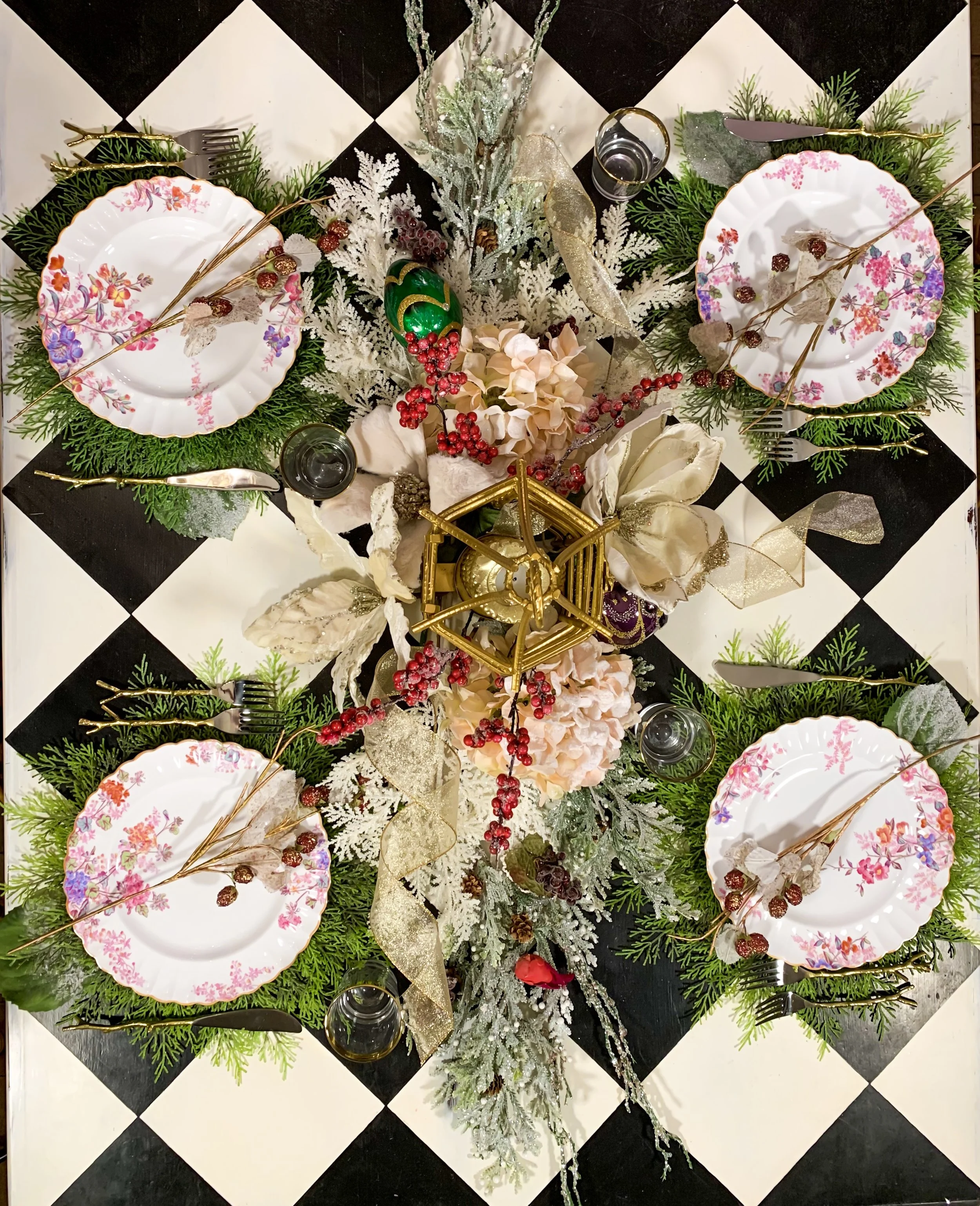 A colourful Christmas tablescape is a feast for the eyes as well as the stomach.