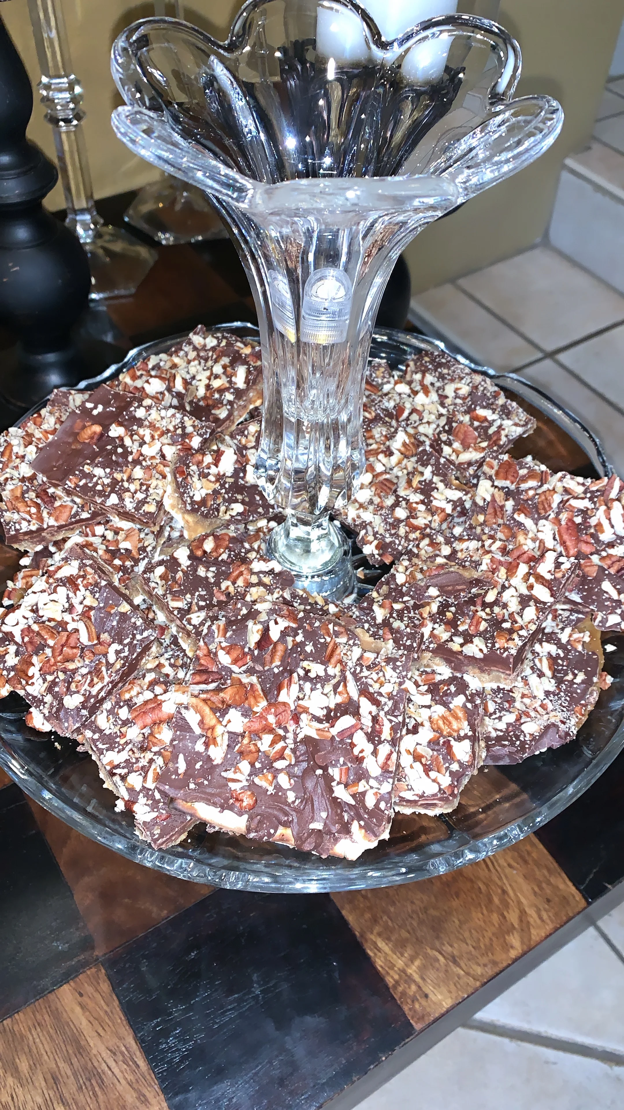 Chocolate & toffee covered matzo