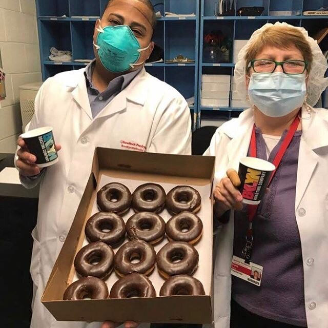 We are so happy to be donating doughnuts every weekday along with @brooklynroasting&rsquo;s generous coffee donations to the amazing essential workers at NYC hospitals!
🏥 The hospitals we&rsquo;re donating to:
&bull; Brookdale University Hospital
&b