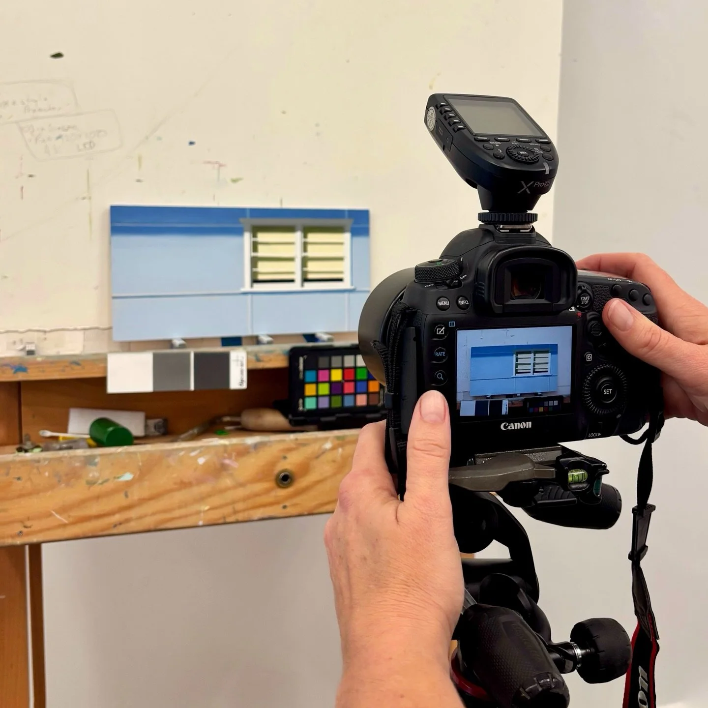 Documentation time, thanks @silversalt_photography  for the studio visit. 

All my new paintings can be seen alongside the stunning works of @harrietmena_hill in  HORIZON 26
28.03 - 18.04.2026 @dominikmerschgallery 

#painting #suburbia #architecture