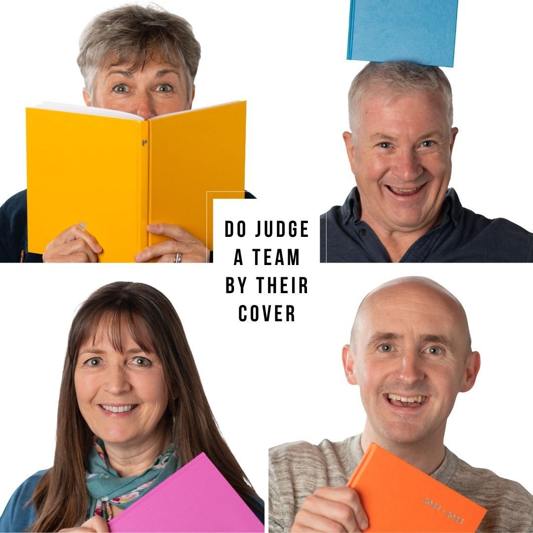 Who says business photos have to be boring? 😄 Got a team that&rsquo;s ready to break the mould? Let's make your headshots as unique as they are #DoJudgeATeamByItsCover&quot;

#teamphotography
#creativeheadshots
#businessportraits
#exeterphotographer