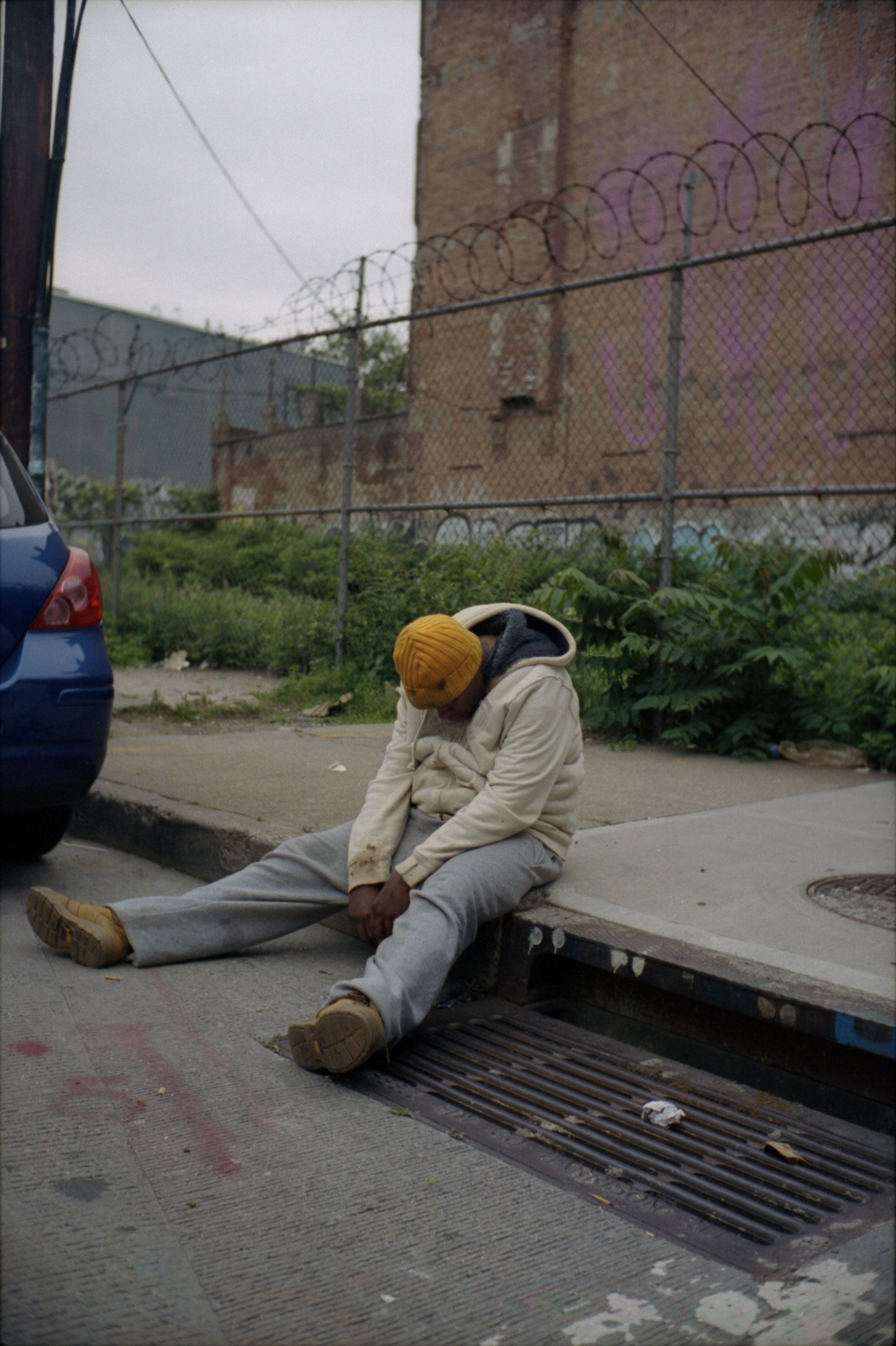 This guy nodding off in the gutter was an apt physical representation of my lethargy.