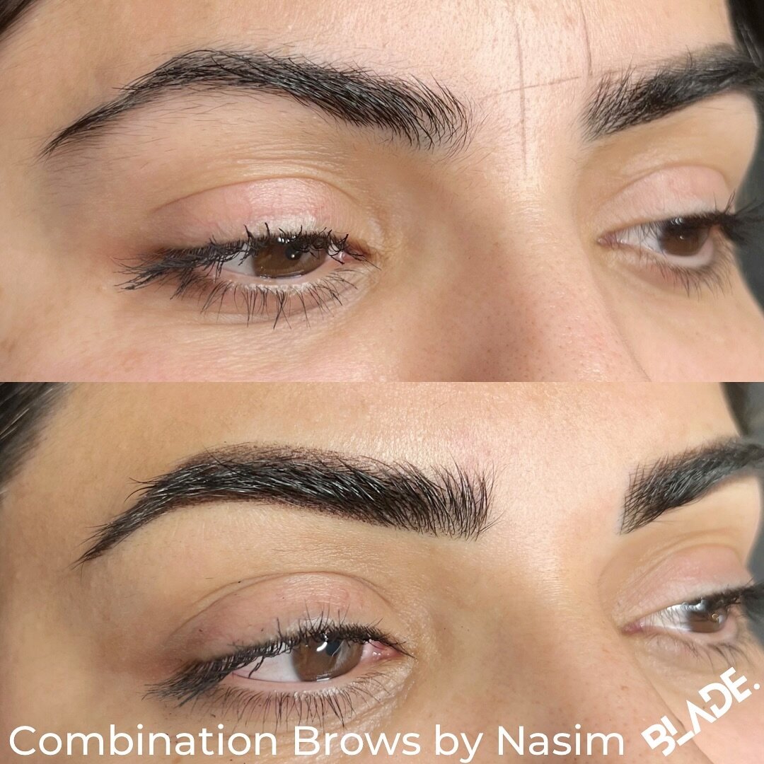 Elevating my look with the perfect blend of microblading and shading - embracing the beauty of combination brows. 💫