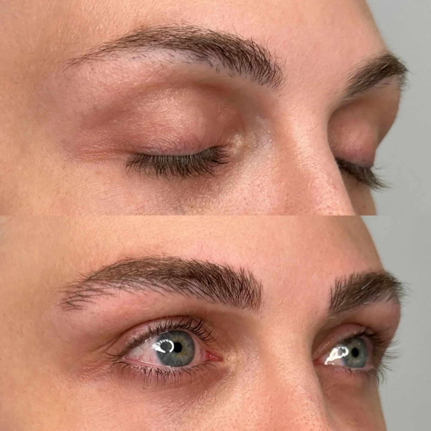 Eyebrow masculinisation from overplucked brows.

The goal here was to flatten the brows/reduce the angle, build the tails, and make the underbrow a little undefined. A very happy client!

Artist: Jason
Technique: machine hairstrokes (Diamond Nanobrow