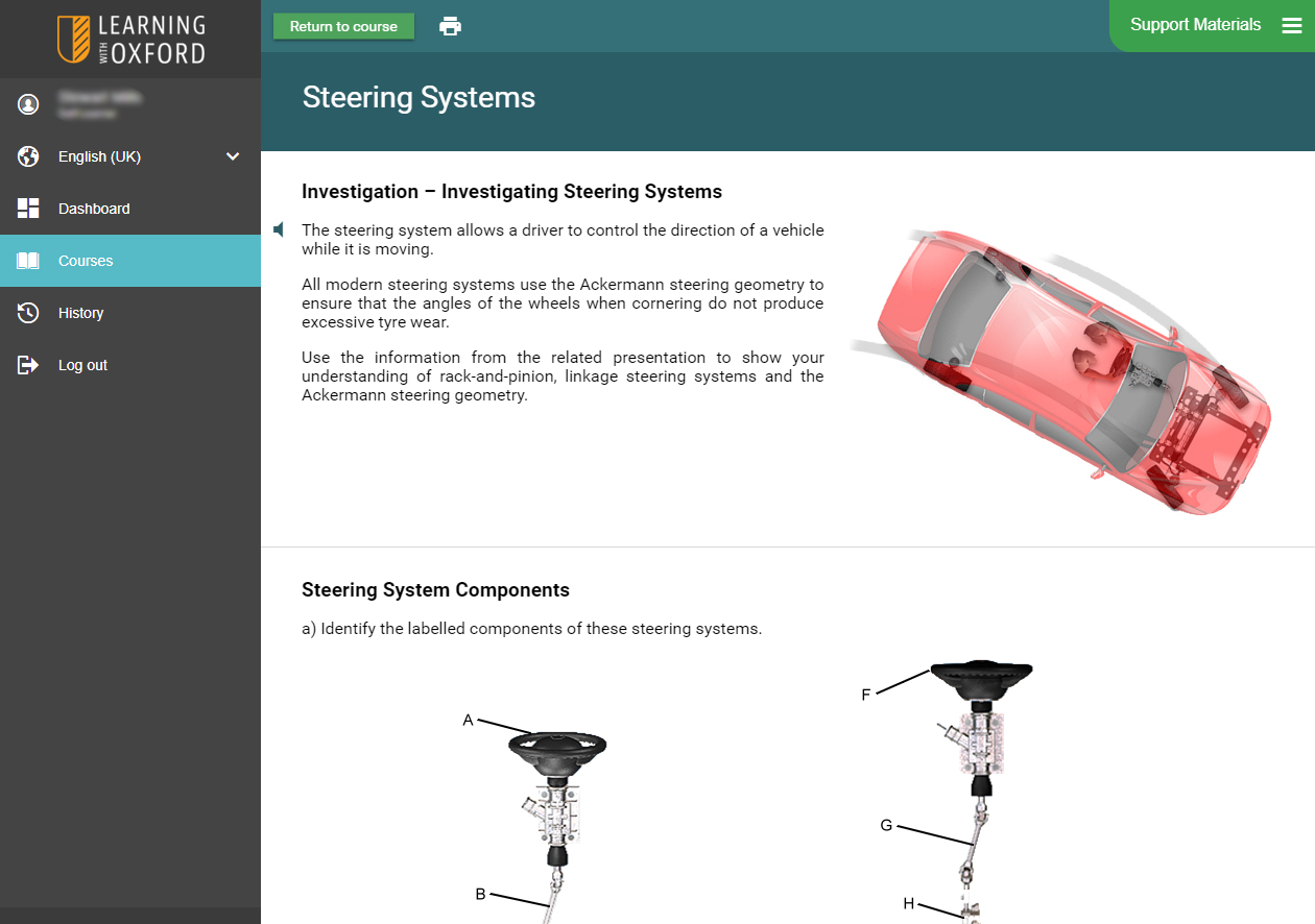 Automotive Software - Steering and Suspension Investigation