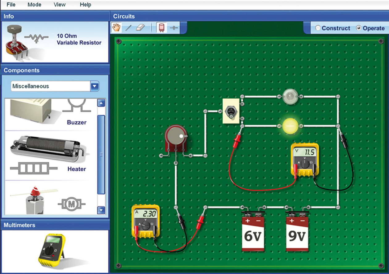Physics Software - Circuit Builder Simulation