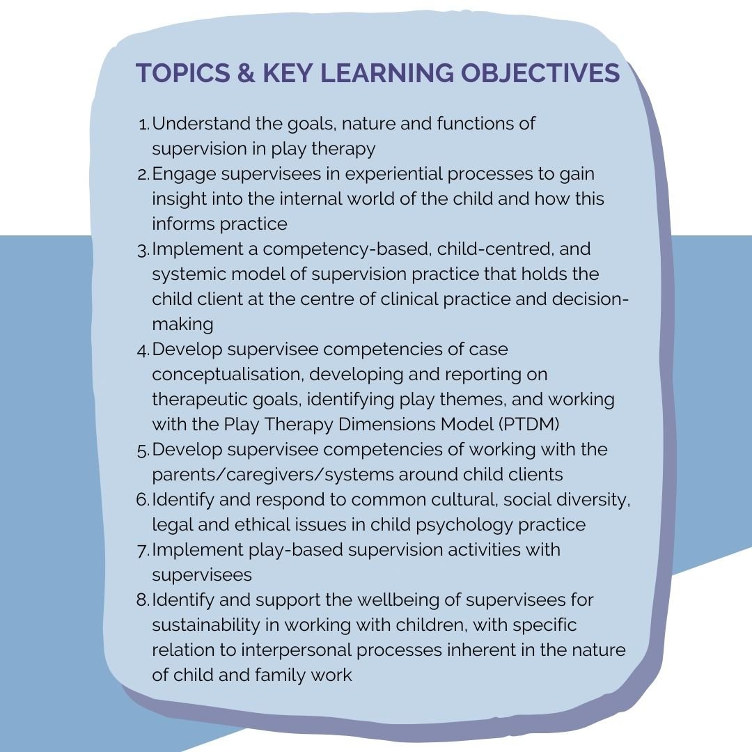 3Day Play Therapy Supervisor Training — Psychology and Play Therapy