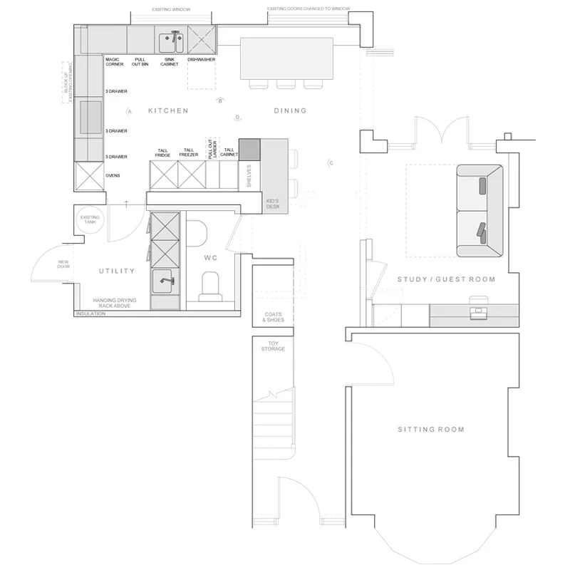Proposed ground floor plan