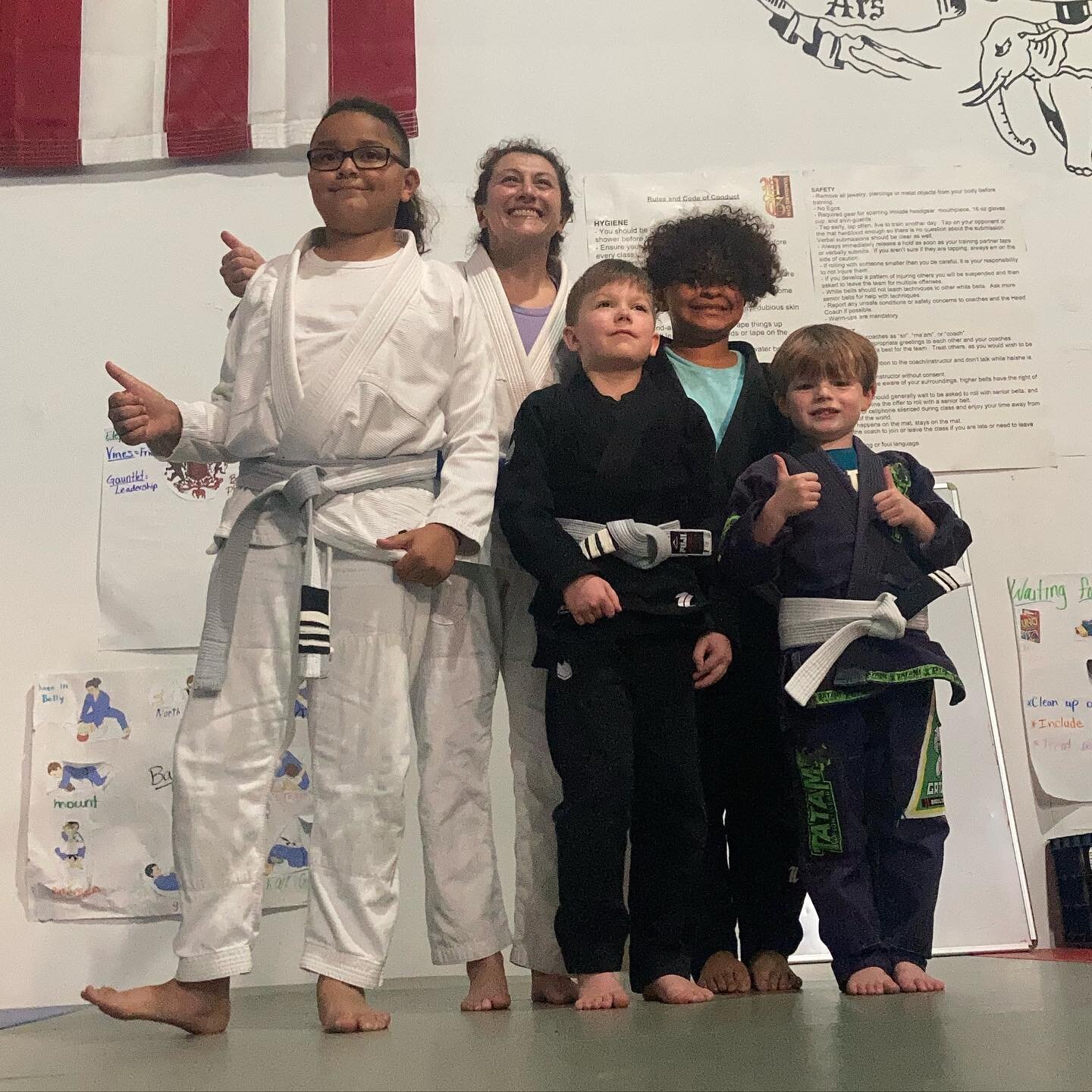 Kids with some new stripes on their belts!