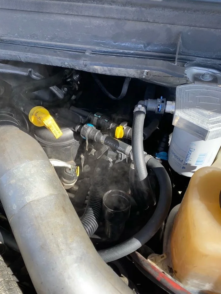 The plan was simple.

Hook up the Airstream in Corpus Christi and drive to Austin for an important appointment the next day. 
Easy 200 miles.

What could go wrong?

About two hours in, we pulled over for lunch. 
As soon as we put the truck in park, w