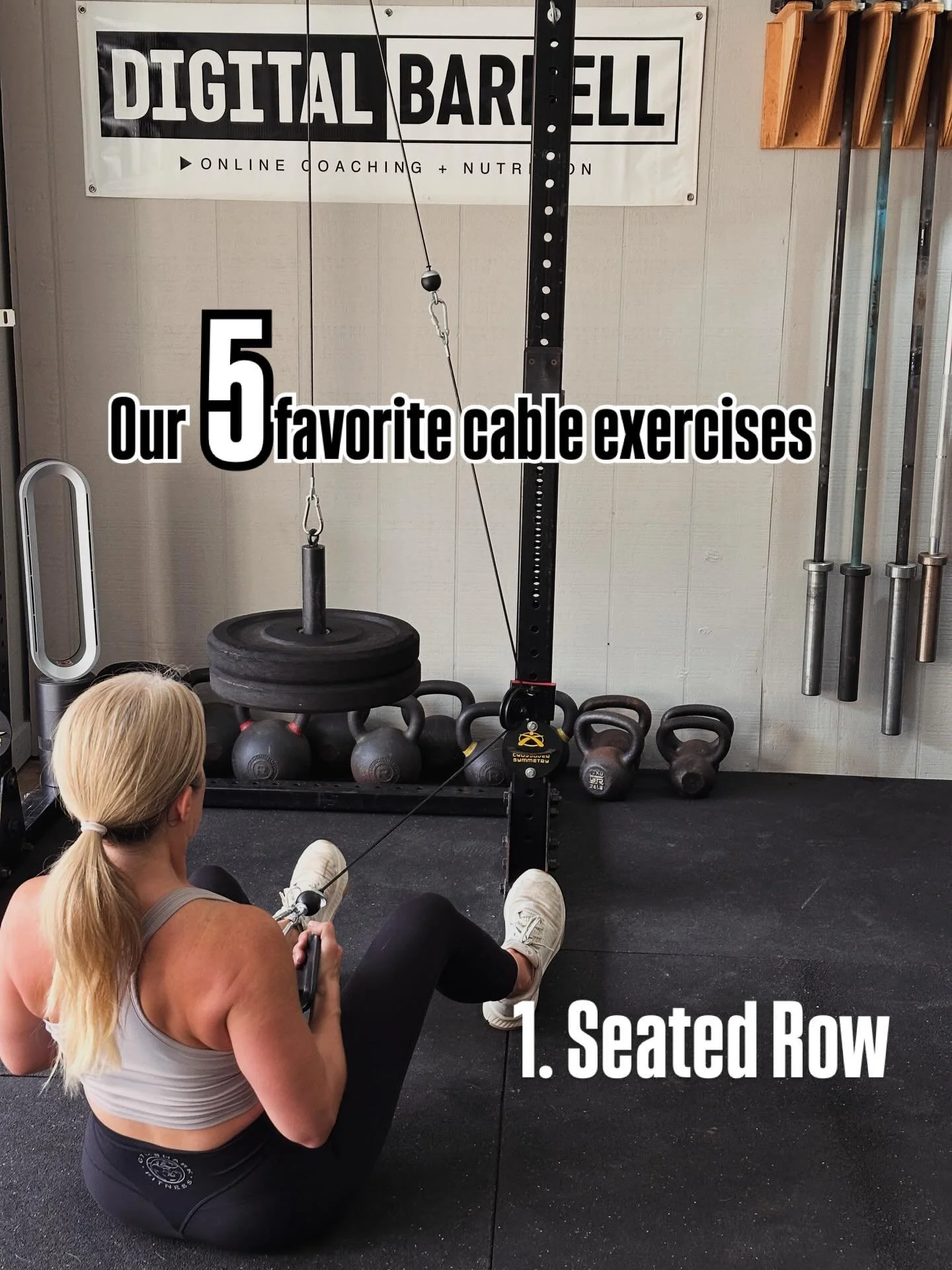 OUR 5️⃣ FAVORITE CABLE MACHINE EXERCISES

B: Seated Rows, Face Pulls, Push Downs

J: Seated Rows, Overhead Tricep Extensions, Bayesian Curls

Find out WHY we love them, and how to do them, on today&rsquo;s podcast. 

Anywhere you listen, and on YouTu