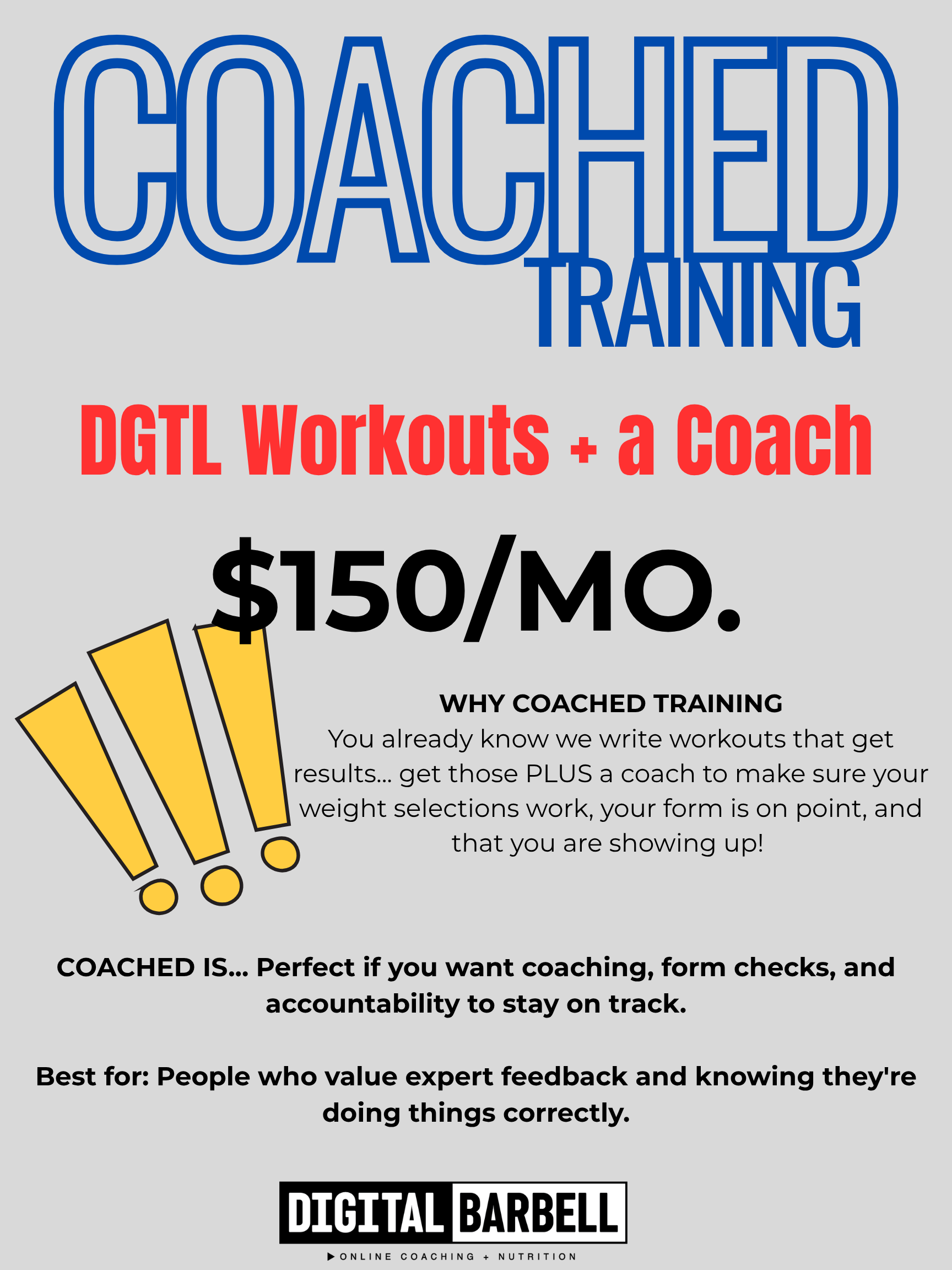 AN AWESOME COACH WITH YOUR WORKOUTS