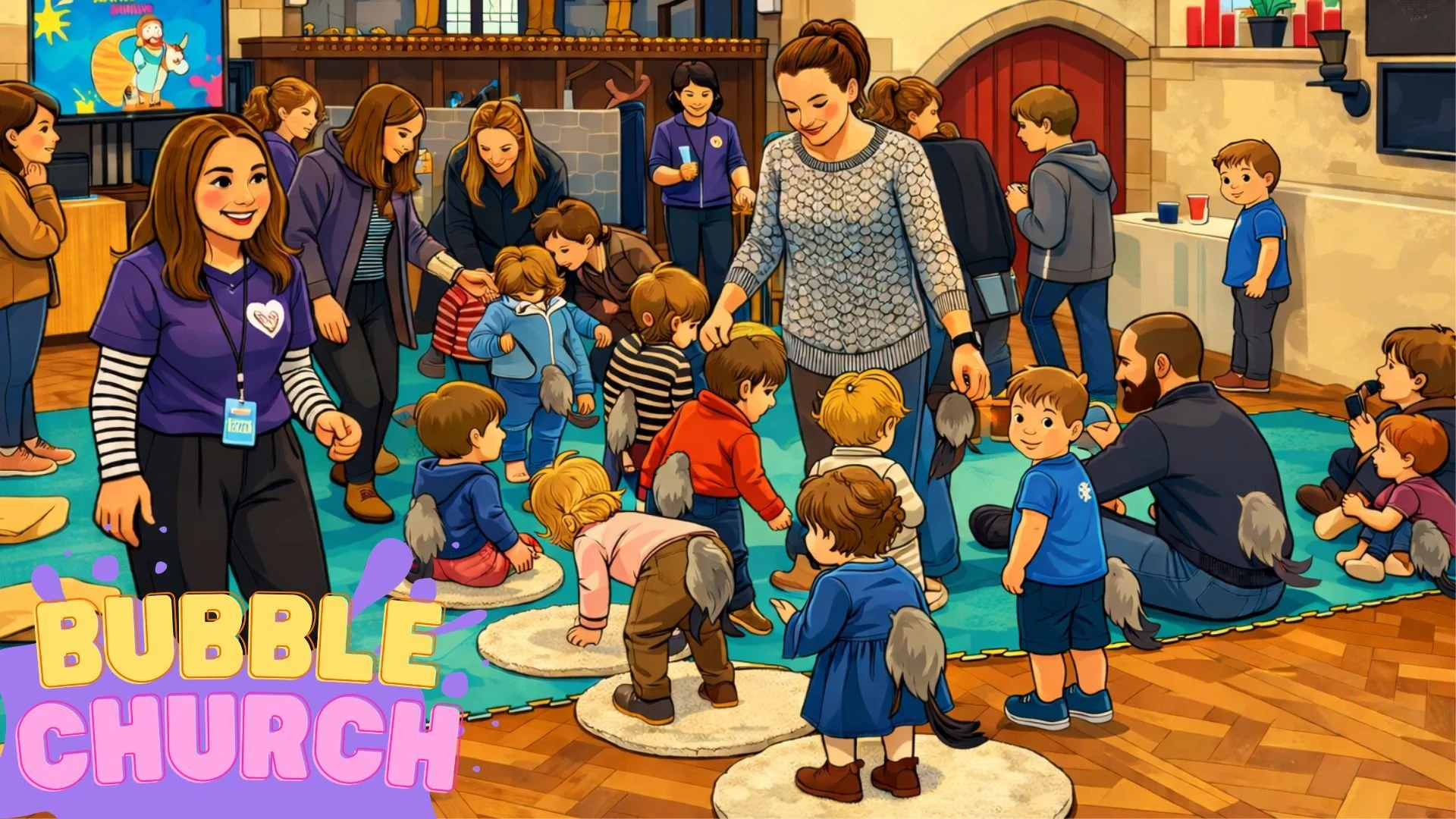 Tails Wagging at Bubble Church