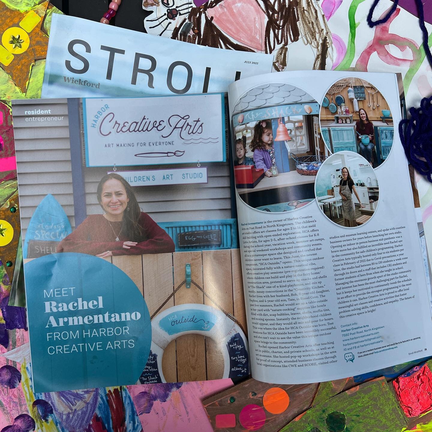 This summer HCA was included in the first newly branded issue of @strollwickford magazine! We are so appreciative of the beautiful double page feature. It was a wonderful capture of the studio, the new HCA Outside, and my small business story. ⁣(Plus