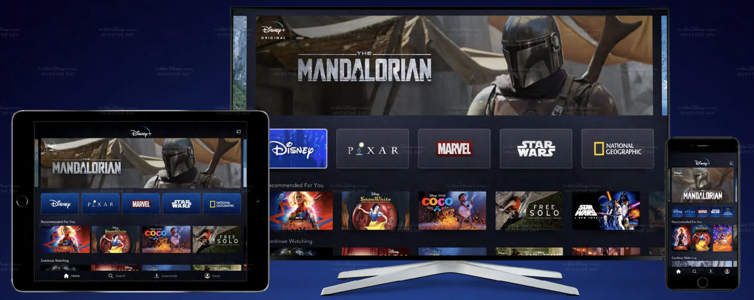 Disney Plus, launching in November in the US and next spring in Europe