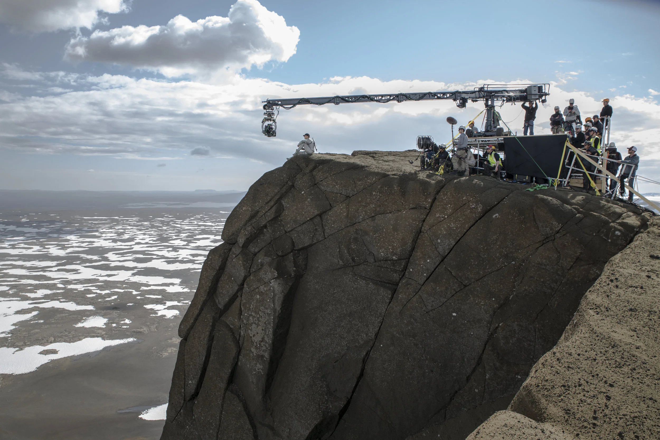 Tom Cruise, on location for the 2013 movie Oblivion, at the Jarlhettur mountain ridge, Iceland