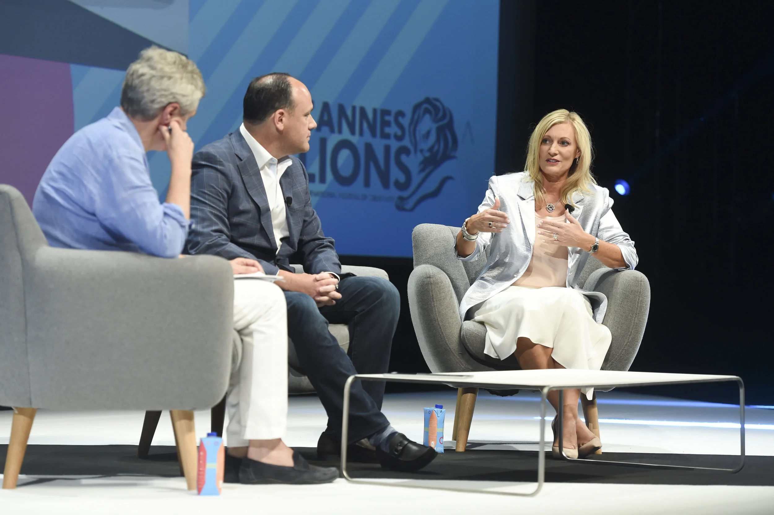 WPP’s Mark Read (left), Kurt Kane of Wendy’s and Debbi Vandeven of VMLY&R