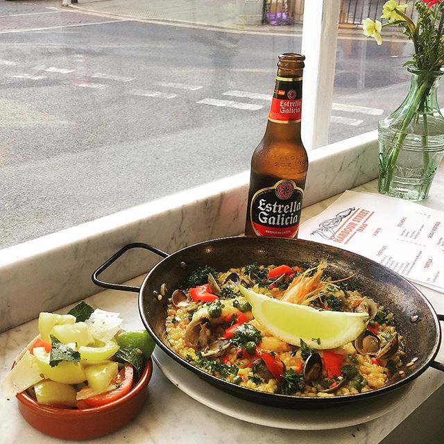 Tomorrow&rsquo;s lunch special: Paella, tomato salad and a drink &pound;12 🍻 #harbourstreettapas #menudeldia #lunchspecial #paella