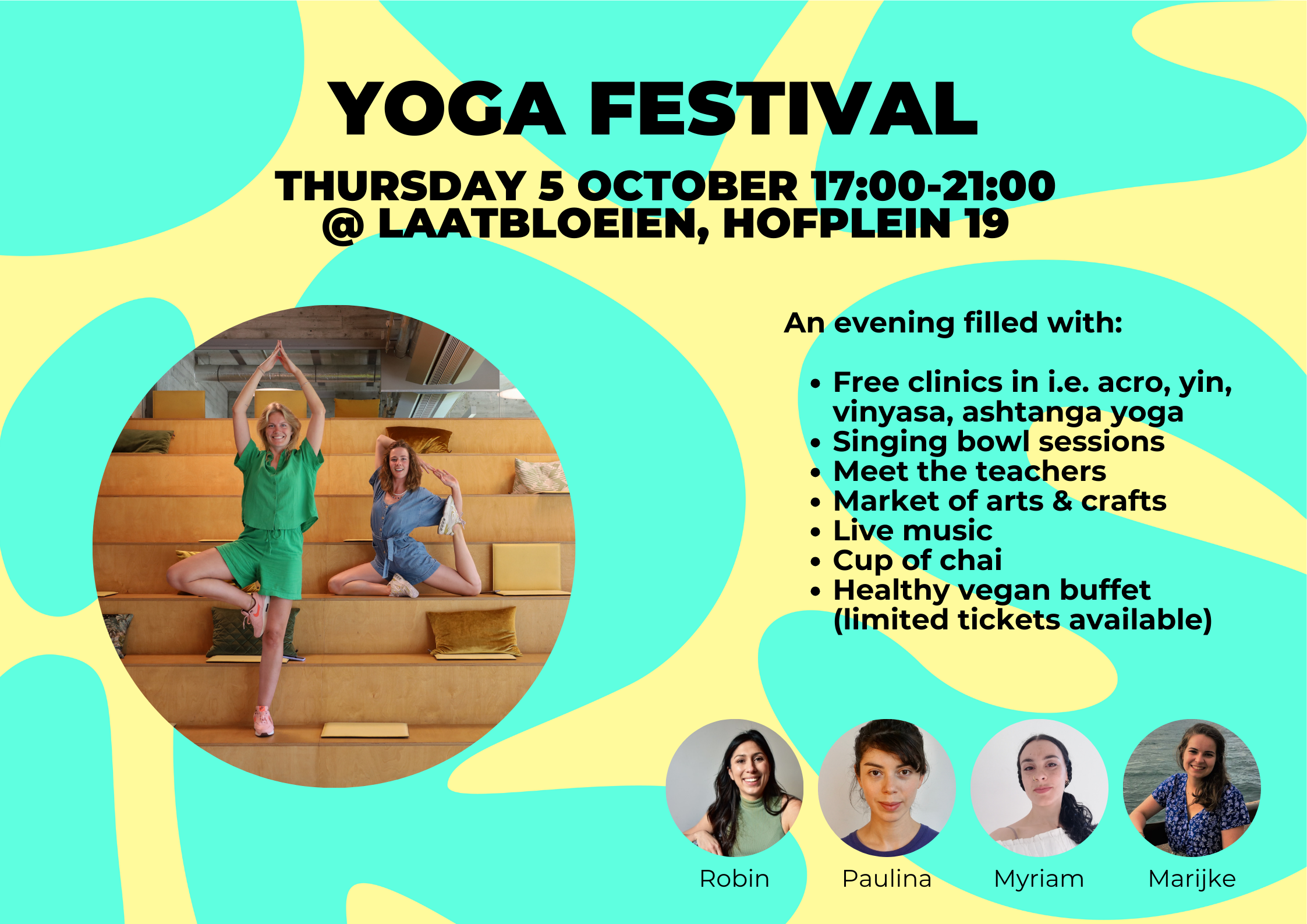 JOIN OUR FREE YOGA FESTIVAL, 5 October 17:00-21:00 — Yoga Rotterdam