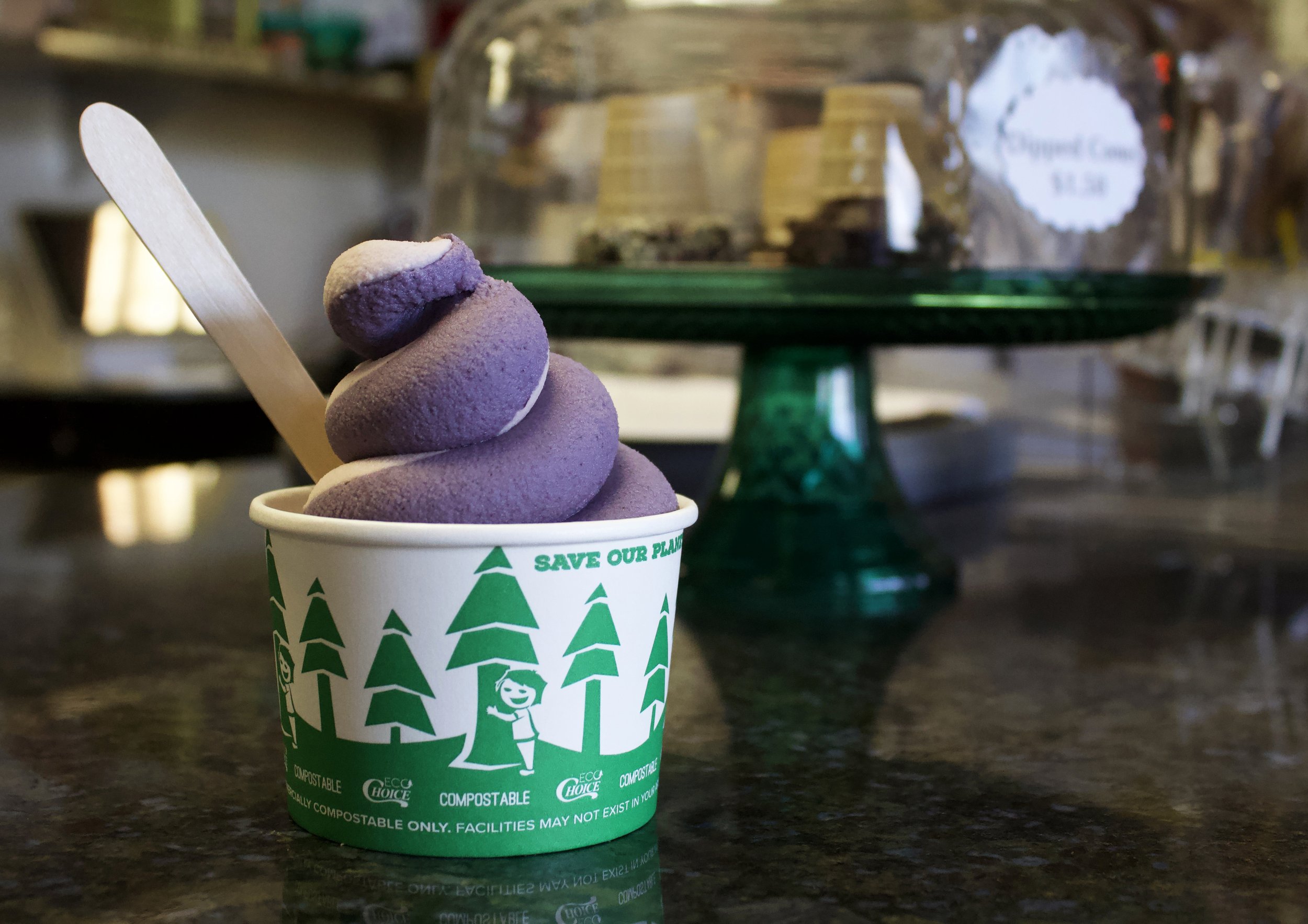 Blueberry-Strawberry Twist Soft-Serve