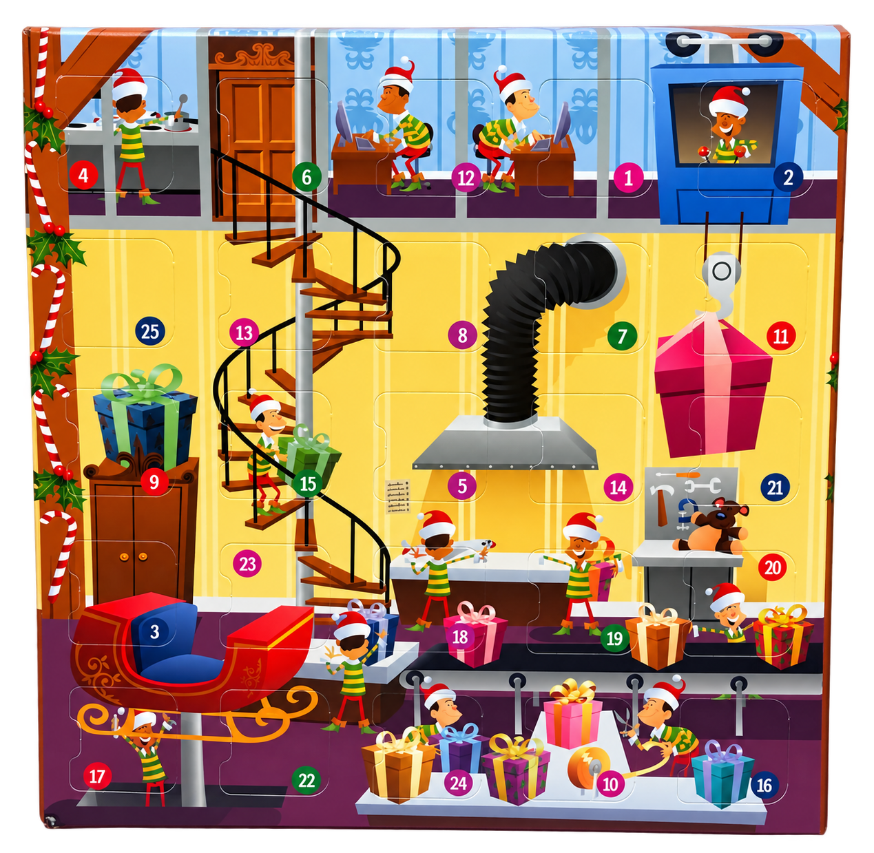 Colorful Elf Workshop Advent Calendar.png