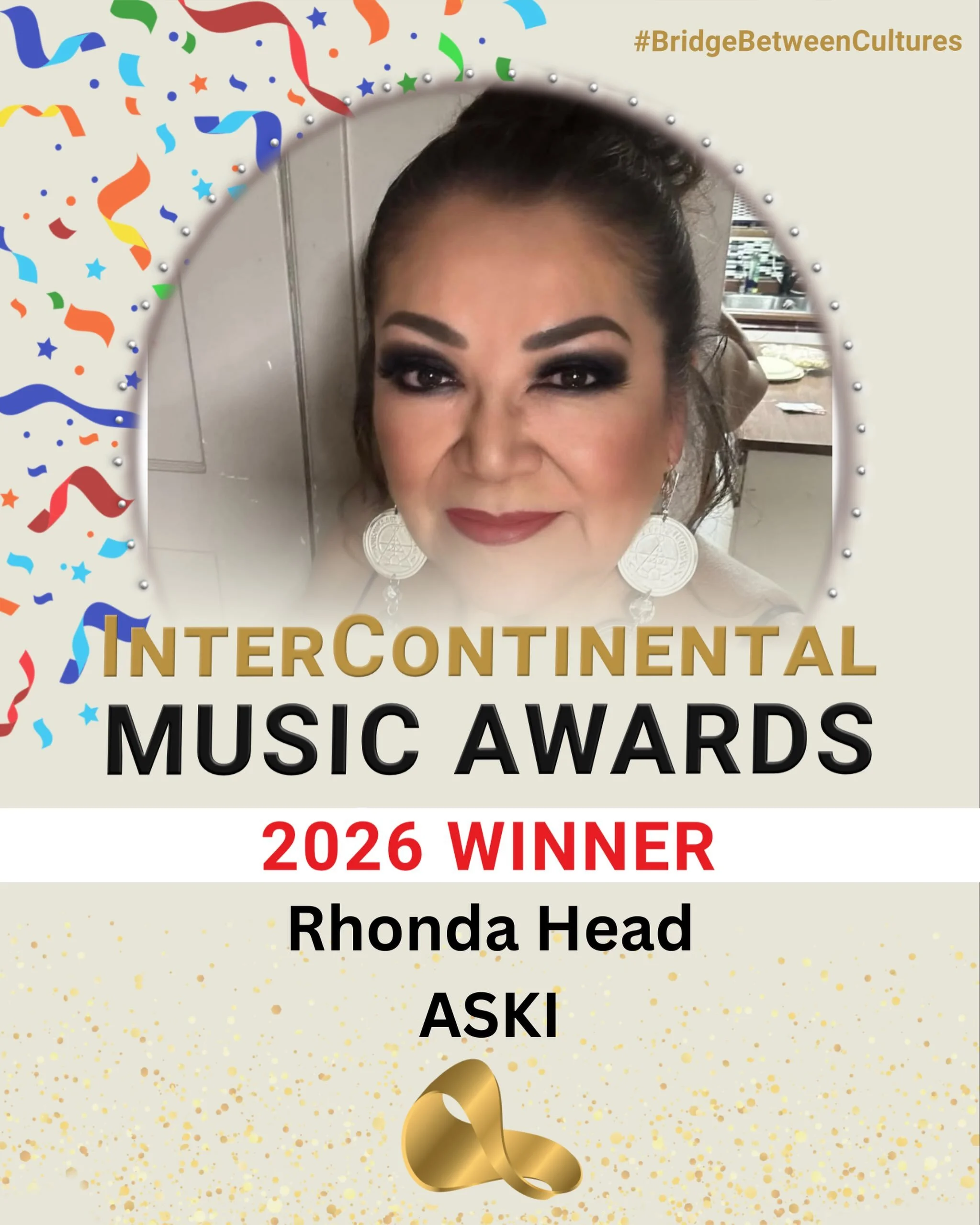 So grateful to win an ICMA, music makes the world go round 🎶🎵🎶. ASKI means earth in Cree and the song is about my homelands in Opaskwayak, MB
Mitone Kinanaskomitinanow 
@intercontinental_music_awards 
#music #OCN #Cree