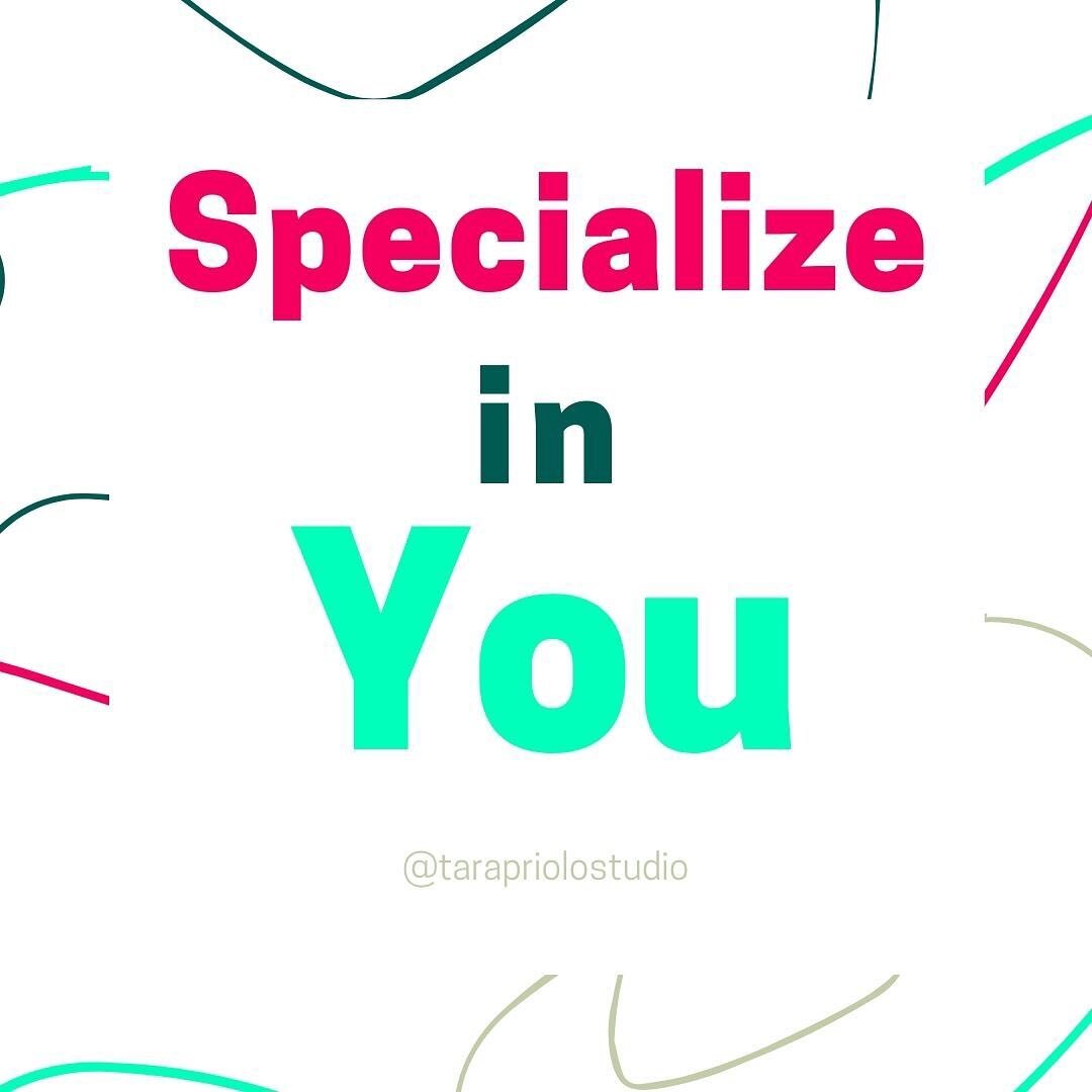 STOP trying to specialize in someone else...specialize in you.

It&rsquo;s a little like telling yourself to relax, when you tell yourself not to compare or to be jealous or to doubt...

We spend a lot of time on the internet emulating others.

We sp