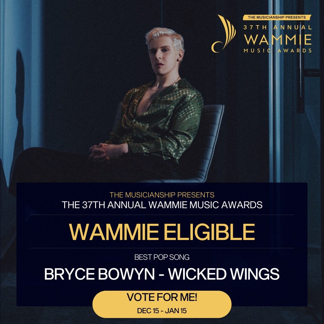 ⚡️dc pop, turn it up⚡️

go vote wicked wings for best pop song at @wammiesdc. link in bio

head to wammiesdc.awardsplatform.com, log in, drop your dc md or va city, search bryce bowyn, and let it rip.

it takes just a few minutes. grateful for every 