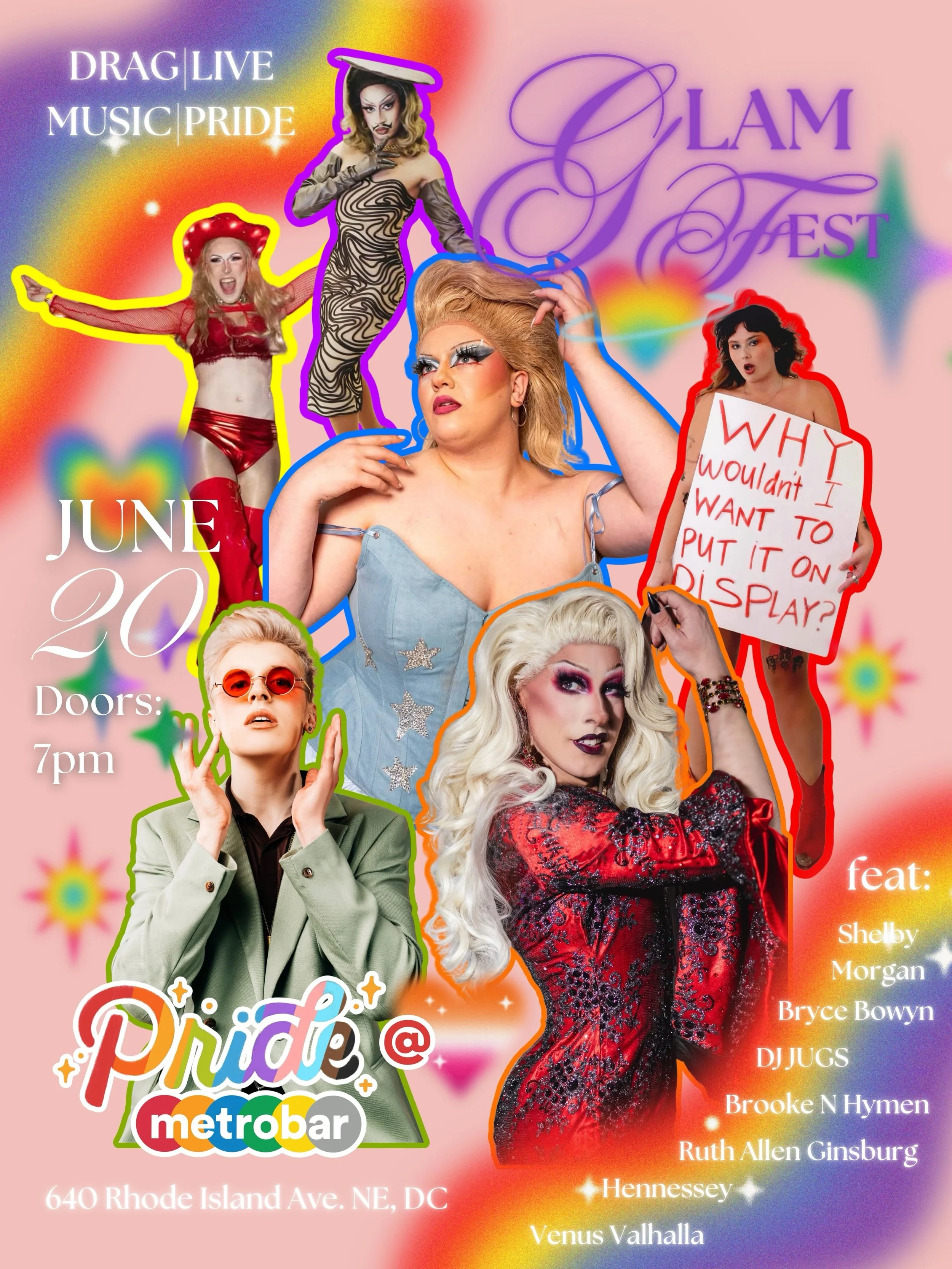 it&rsquo;s capital pride weekend and the party is at metrobar 🌟

glamfest. june 20. doors 7pm. 

drag performances. live music. djs. 

one unforgettable night to kick off your pride weekend.

get your tickets now.