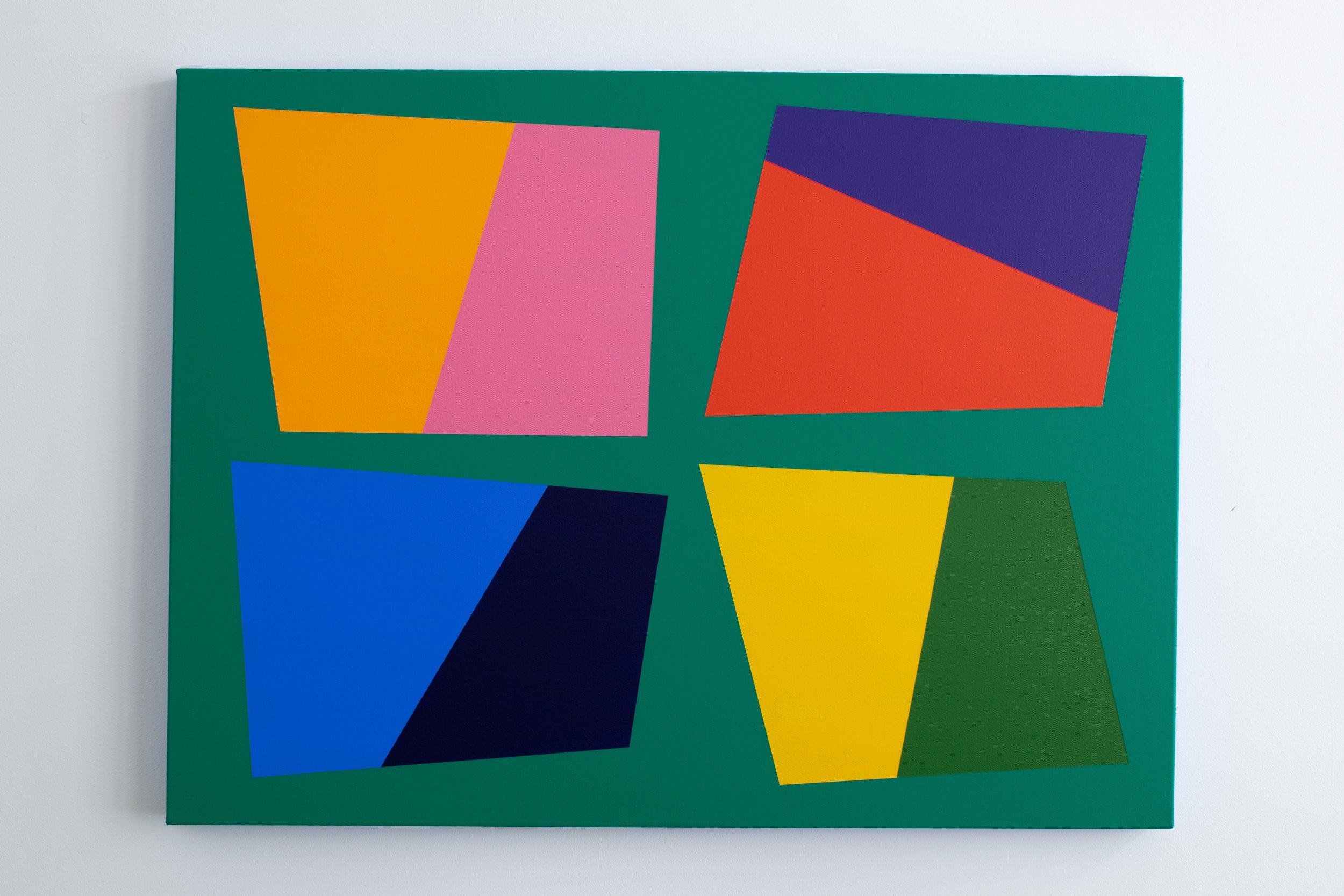 Rhymes with Orange, Rhymes with Orange, 2024, acrylic on canvas, 30 x 40 inches