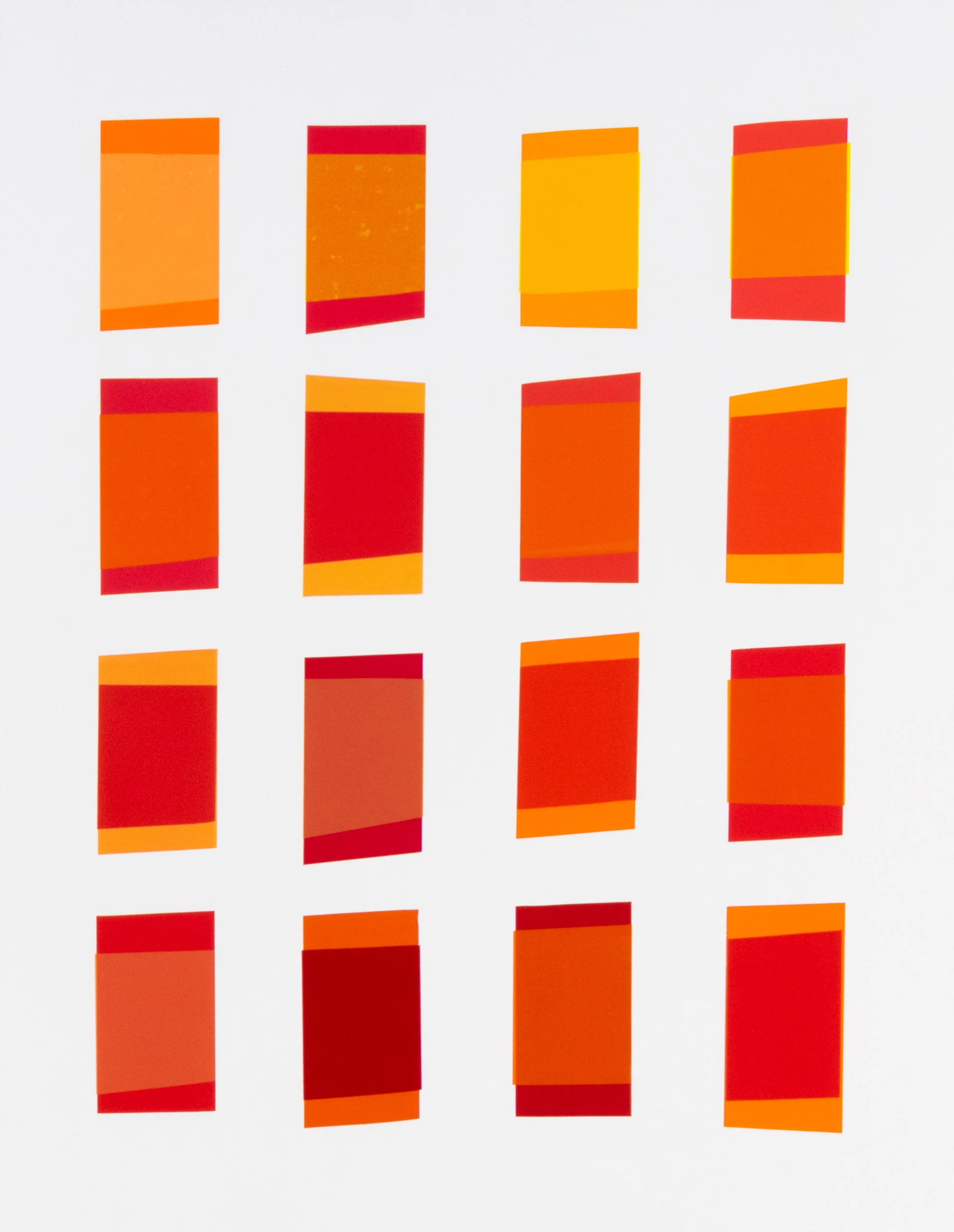 Bask, 2018, semi-transparent tape on panel, 20 x 16 inches