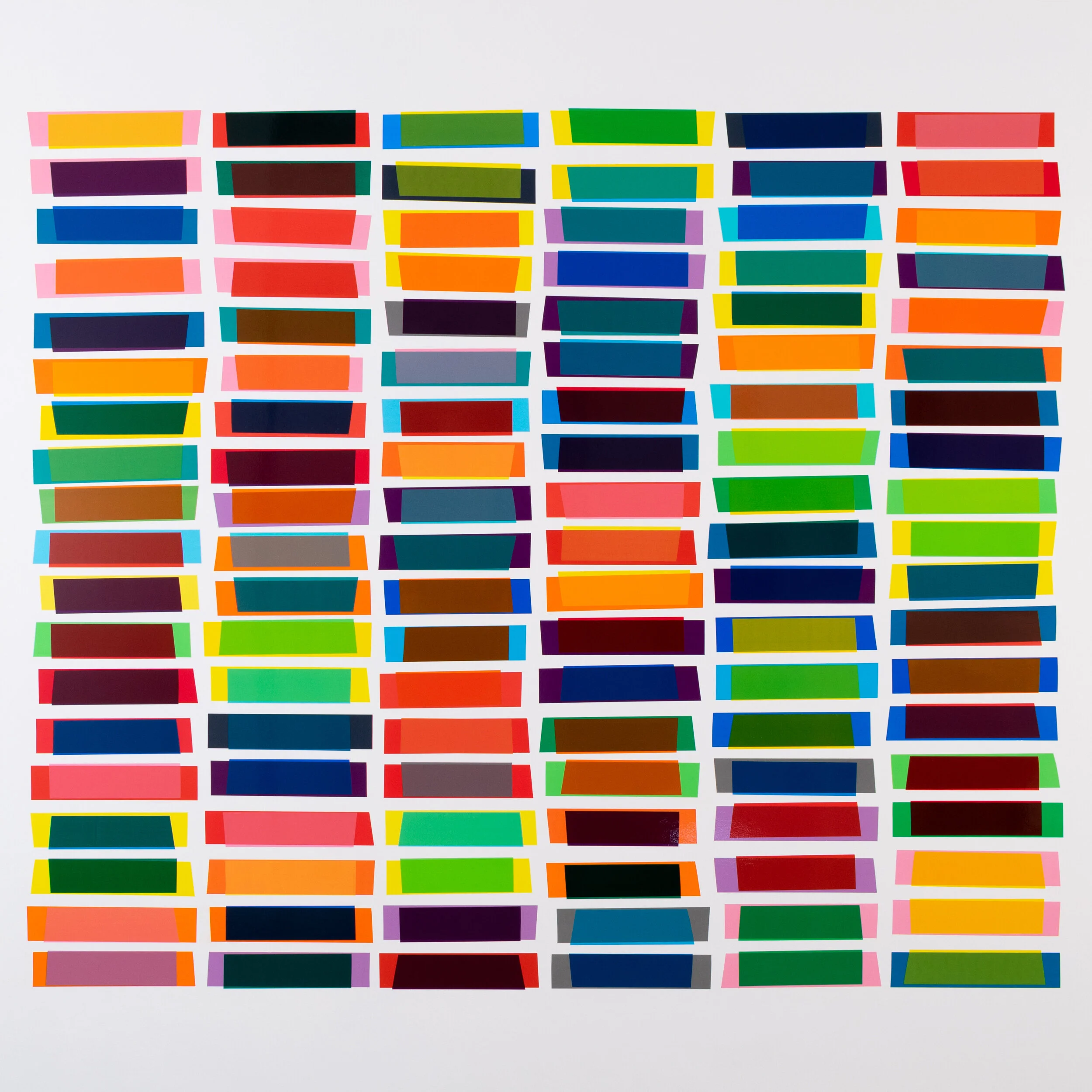 Ojalá, 2019, semi-transparent tape on panel, 60 x 60 inches