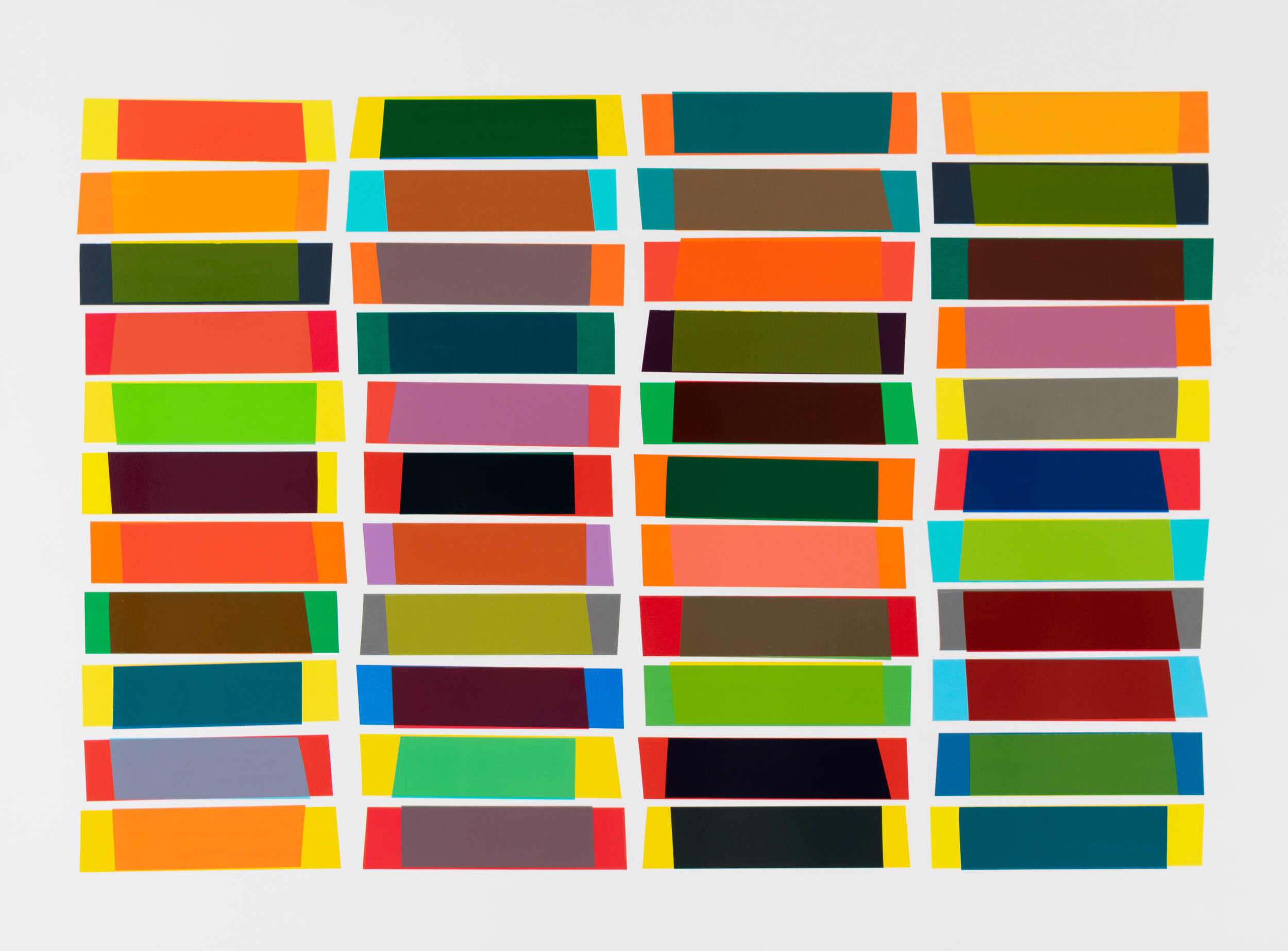 C'mon, 2019, semi-transparent tape on panel, 30 x 40 inches