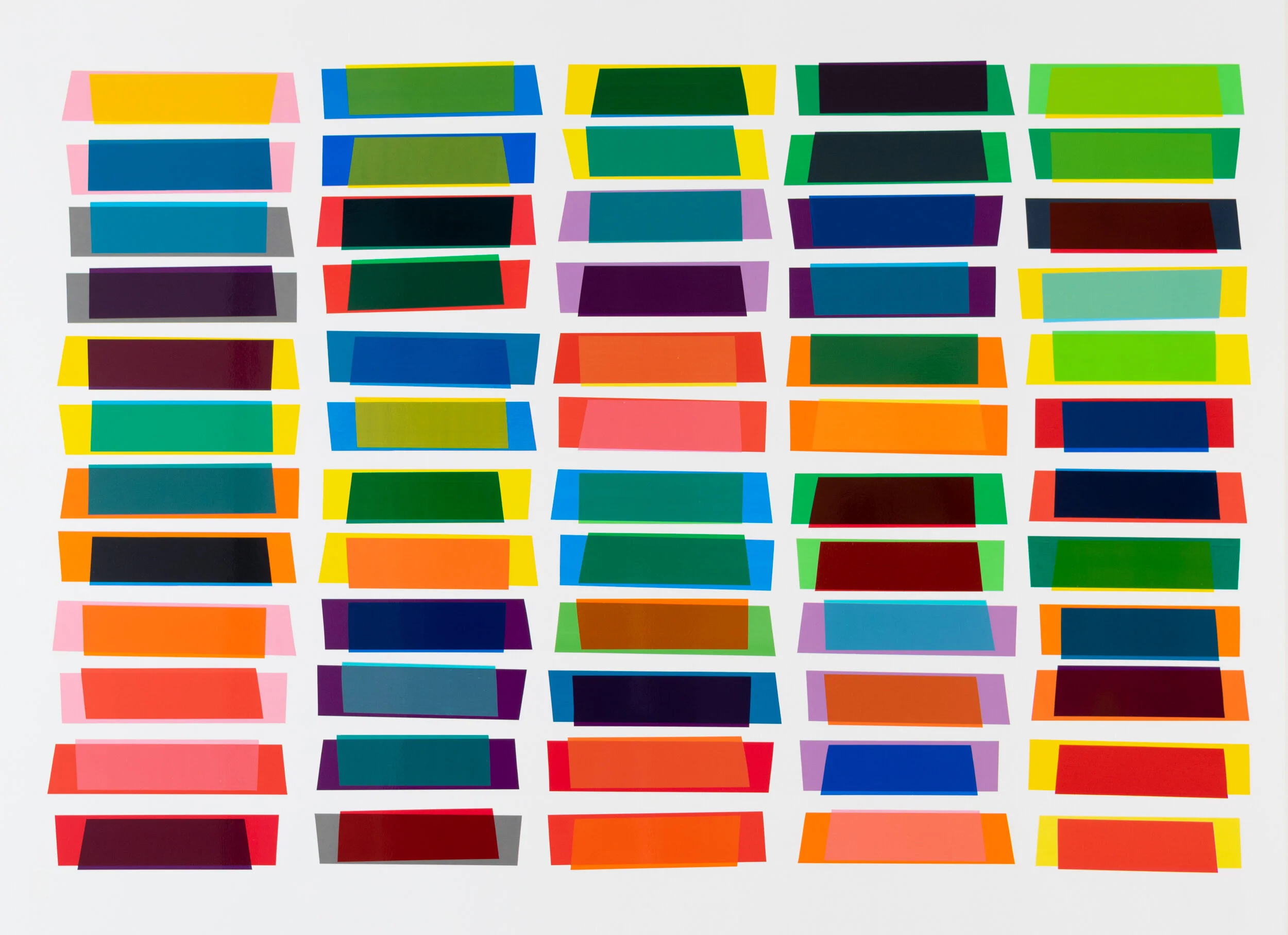 Con razón y sin razón, 2019, semi-transparent tape on panel, 36 x 48 inches