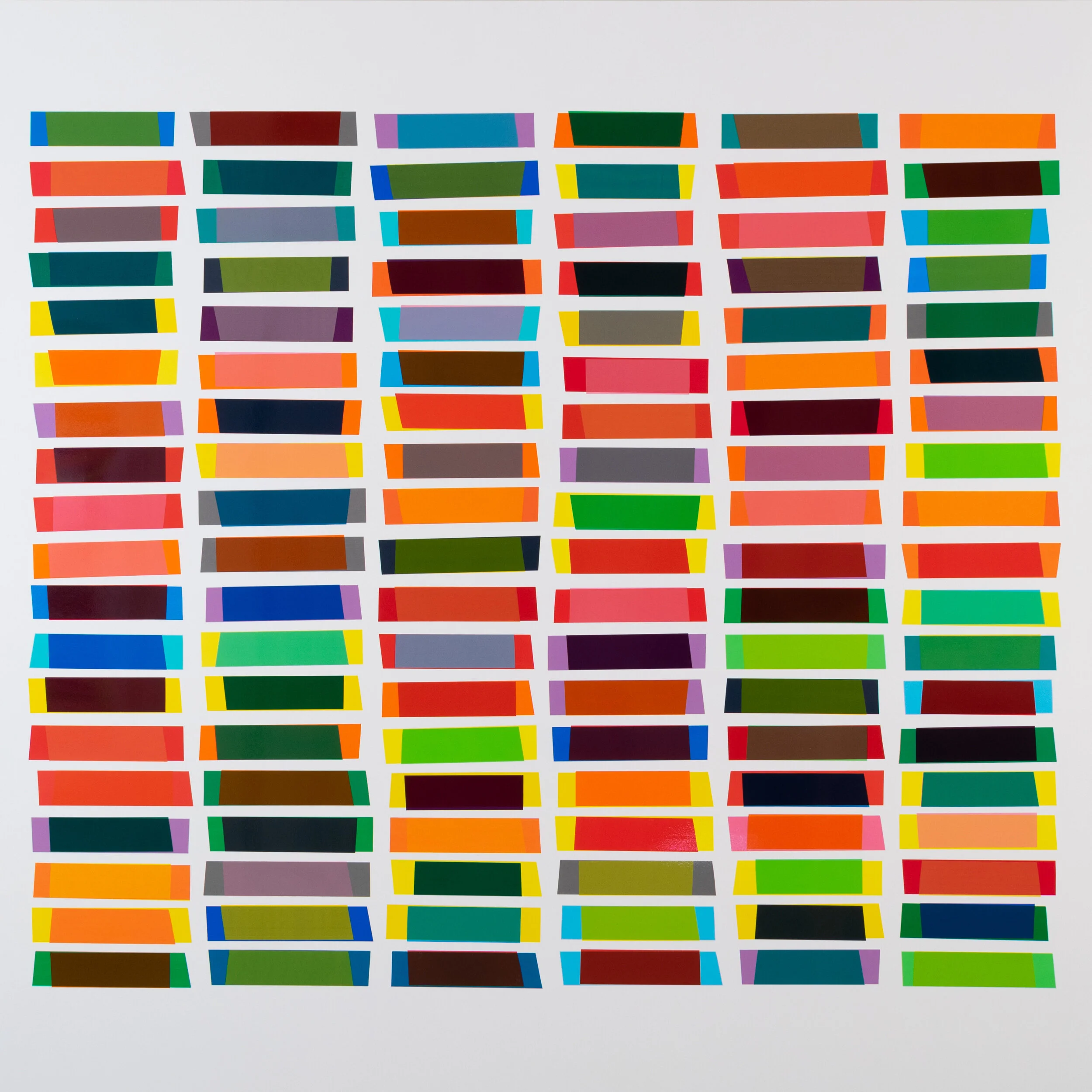 All The Things You Are, 2019, semi-transparent tape on panel, 60 x 60 inches 
