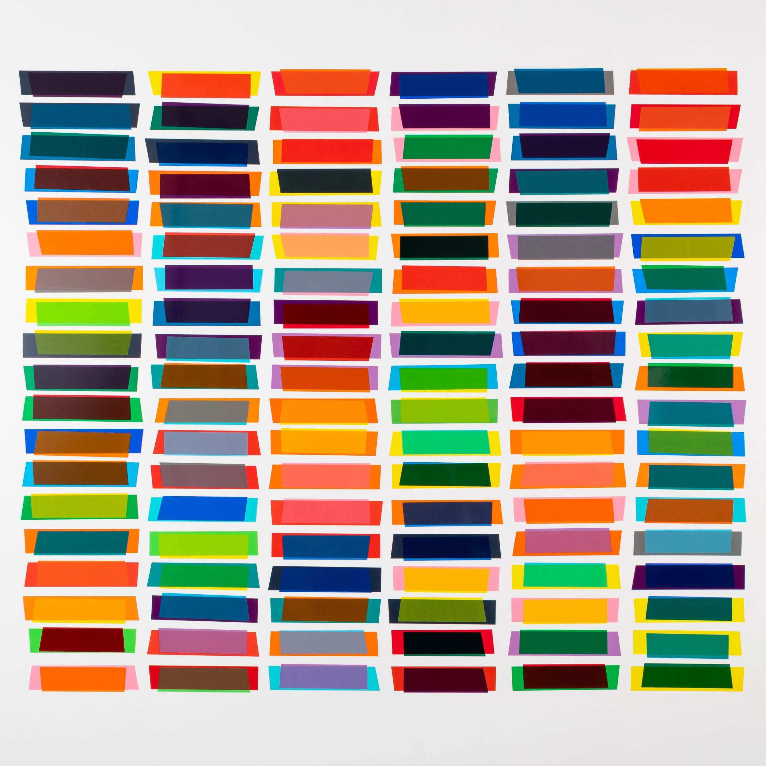 El pueblo unido, 2020, semi-transparent tape on panel, 60 x 60 inches